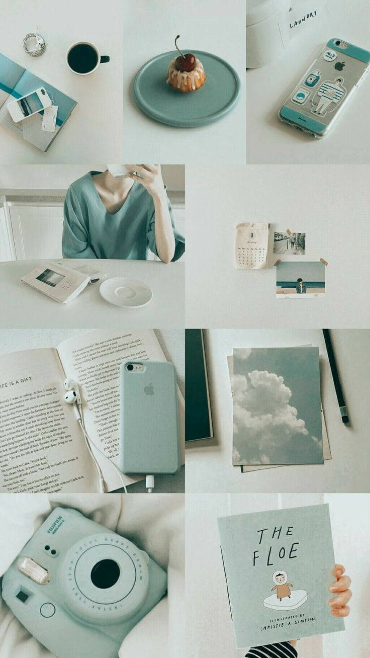 Super Light Green, pastel-toned, minimalist lifestyle items, HD Phone Wallpaper