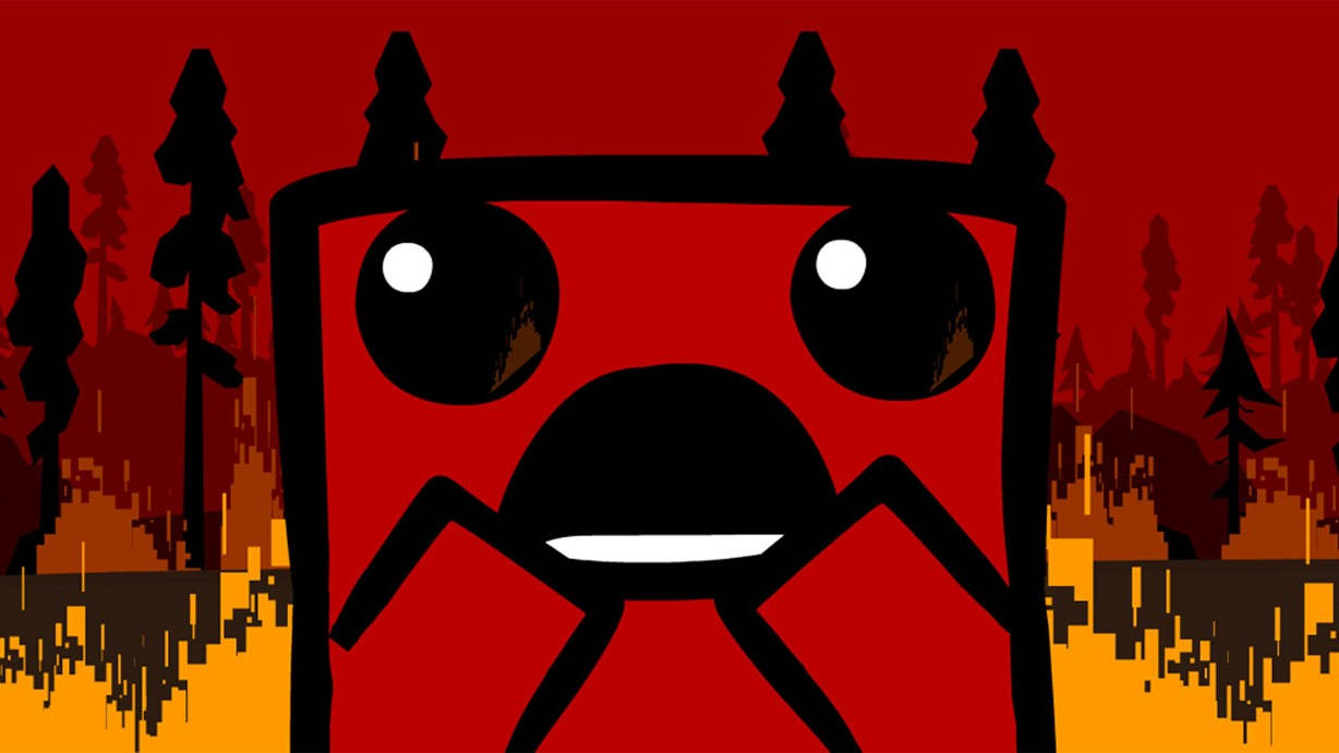 Super Meat Boy, red devil, horns, SD Desktop Wallpaper
