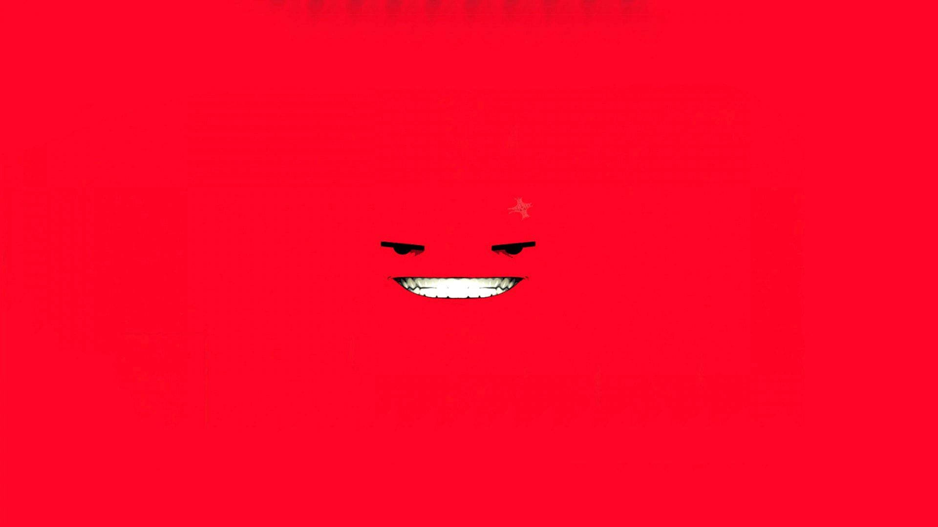 Super Meat Boy, red background, pixelated angry face, Full HD Desktop Wallpaper