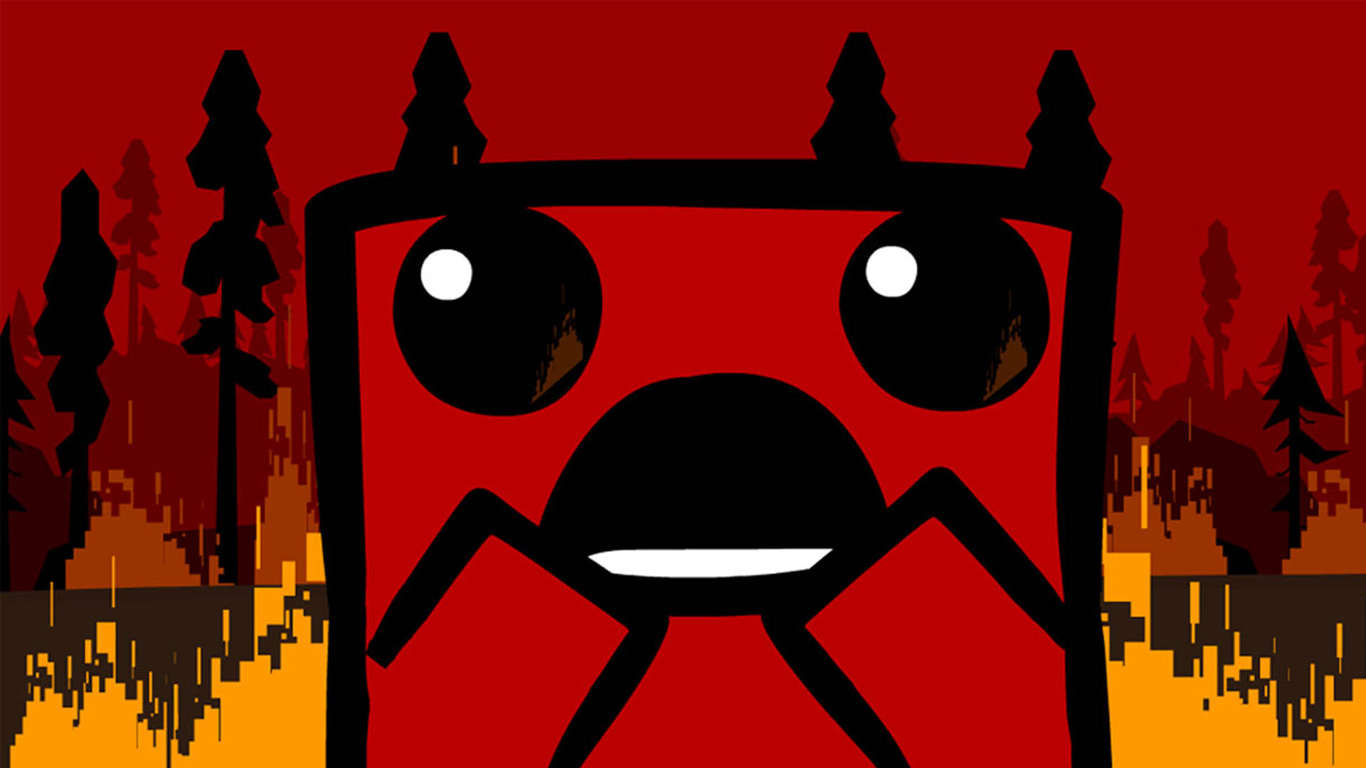 Super Meat Boy, red devil, horns, Full HD Desktop Wallpaper