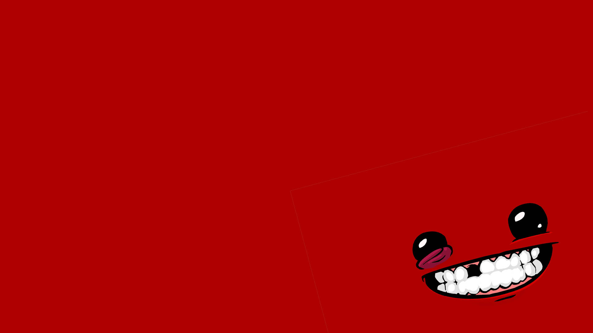 Super Meat Boy, red face, toothy grin, Full HD Desktop Wallpaper
