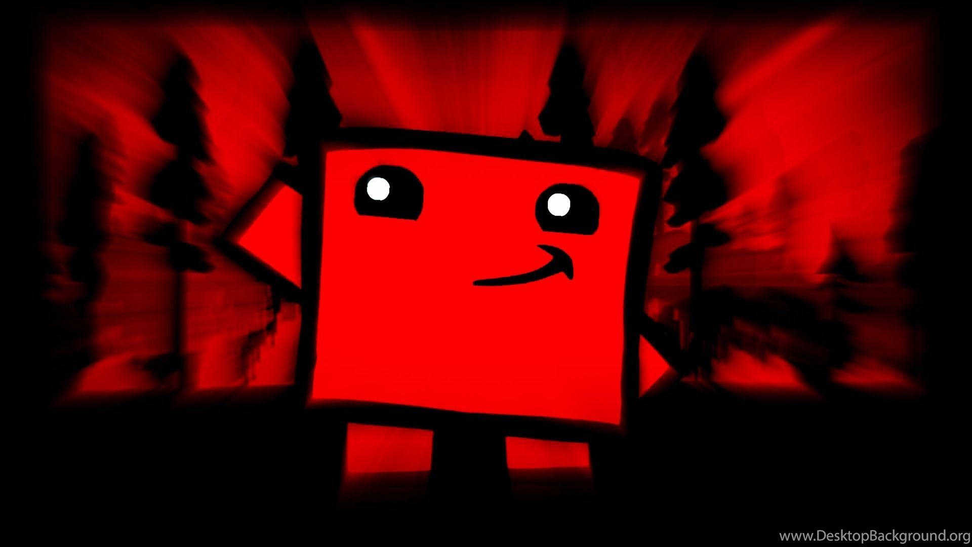 Super Meat Boy, red, cute face, Full HD Desktop Wallpaper