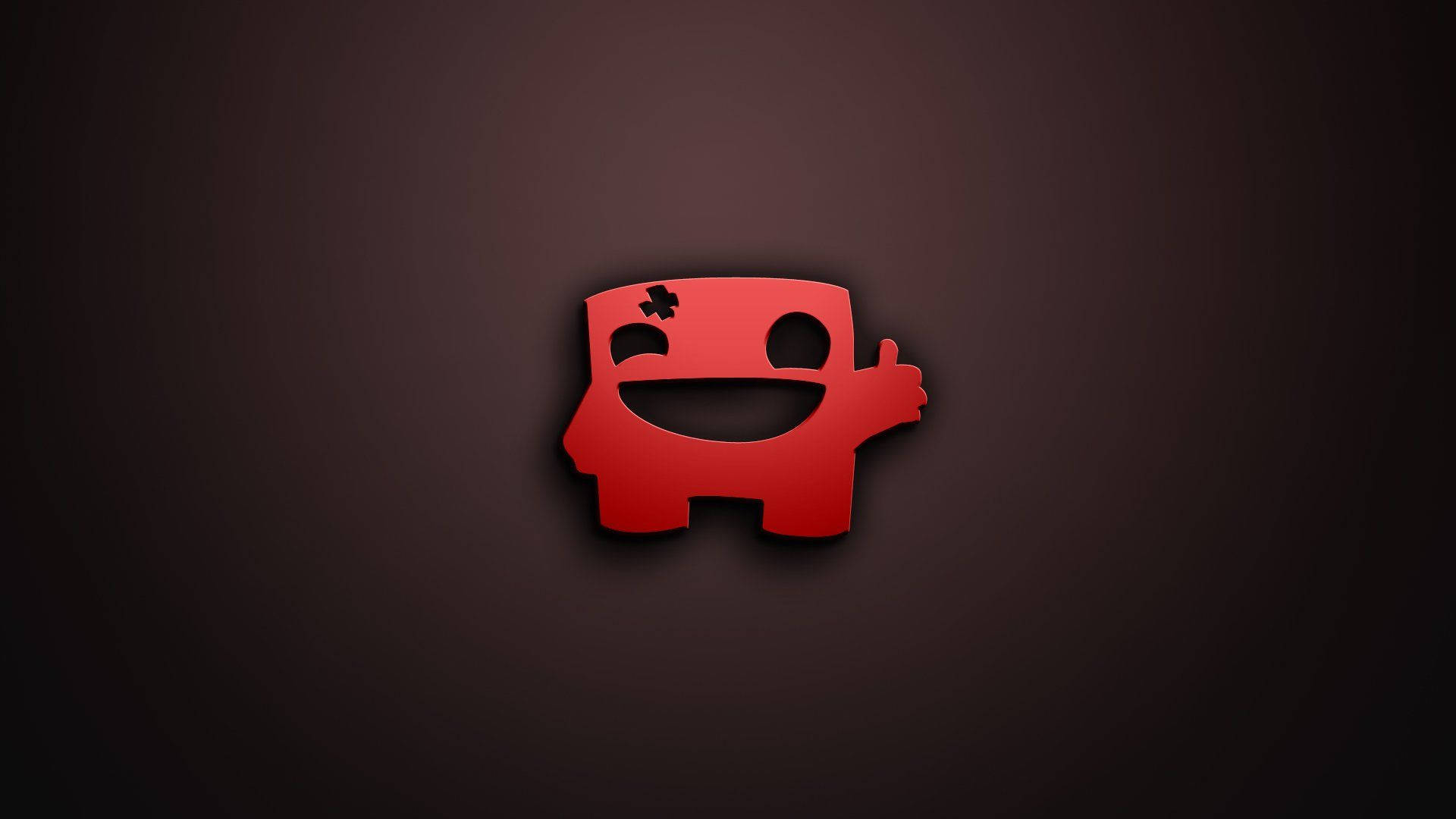 Super Meat Boy, wink face, red cartoon character, Full HD Desktop Wallpaper