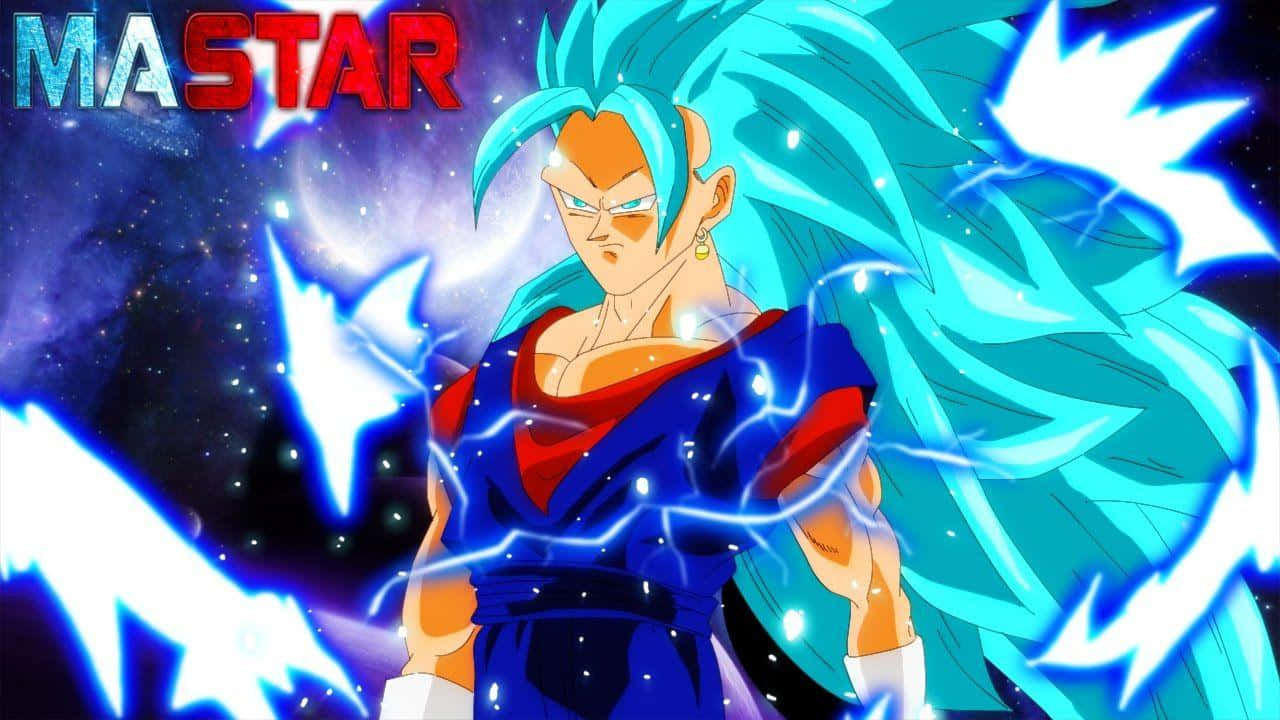 Super Saiyan Blue, spiky blue hair, glowing aura, HD Desktop Wallpaper