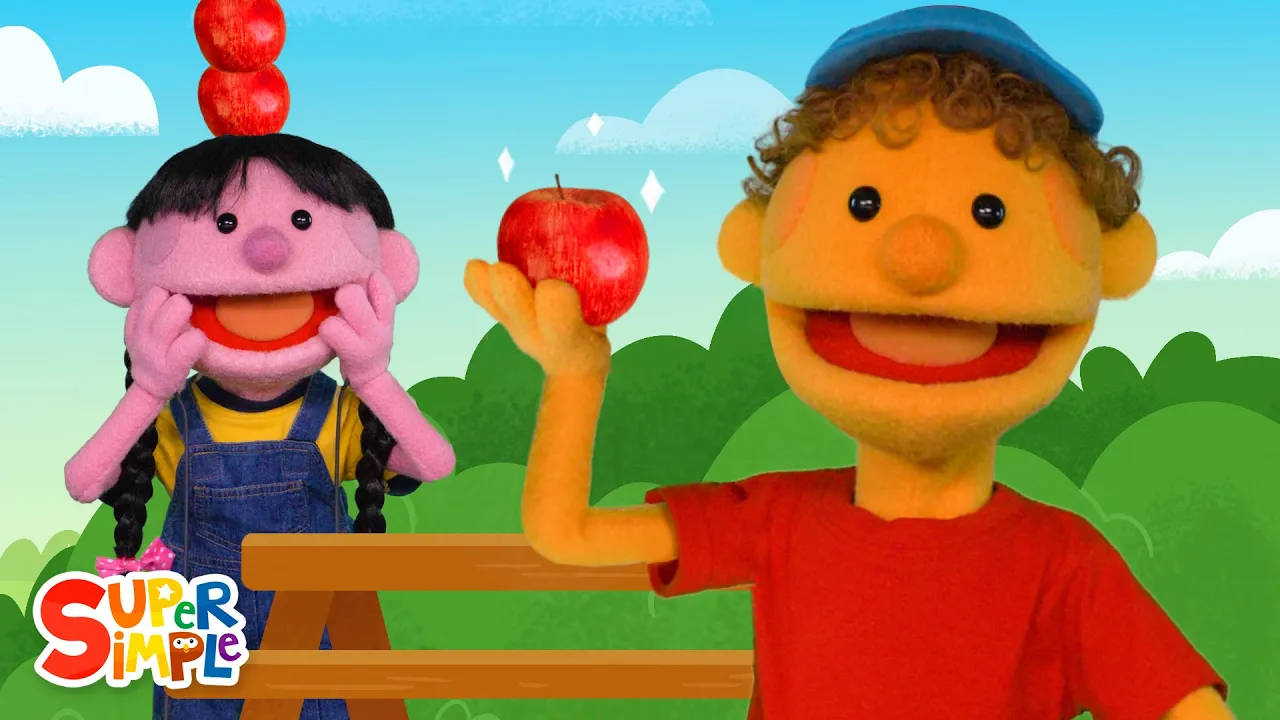 Apples On My Head, Super Simple Songs, red apple, HD Desktop Wallpaper