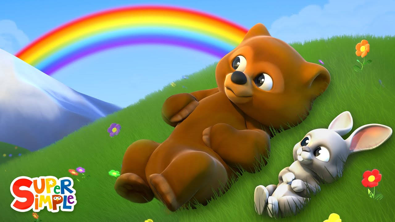 Rainbow Song, Super Simple Songs, brown bear, HD Desktop Wallpaper