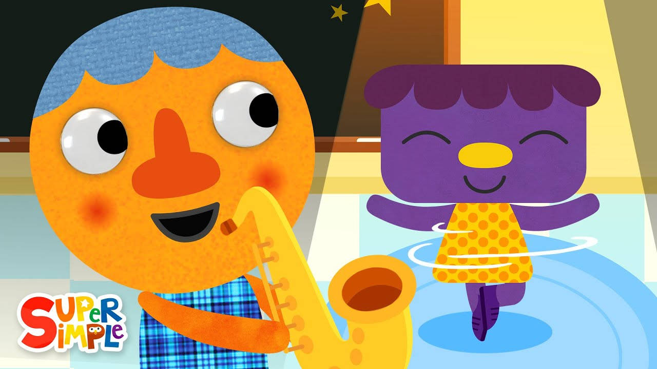 Super Simple Songs, orange, purple, HD Desktop Wallpaper