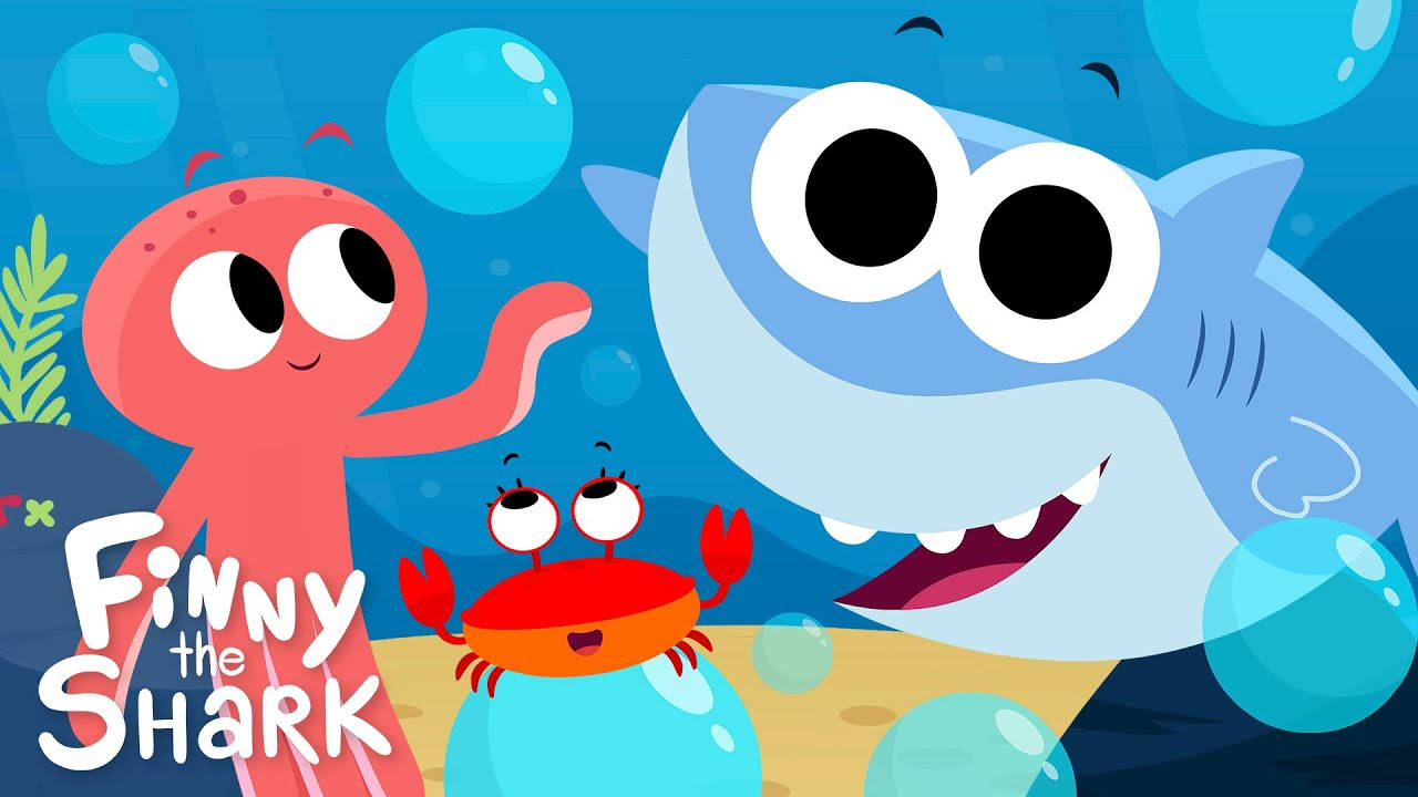 Pop The Bubbles, Super Simple Songs, cartoon shark, HD Desktop Wallpaper