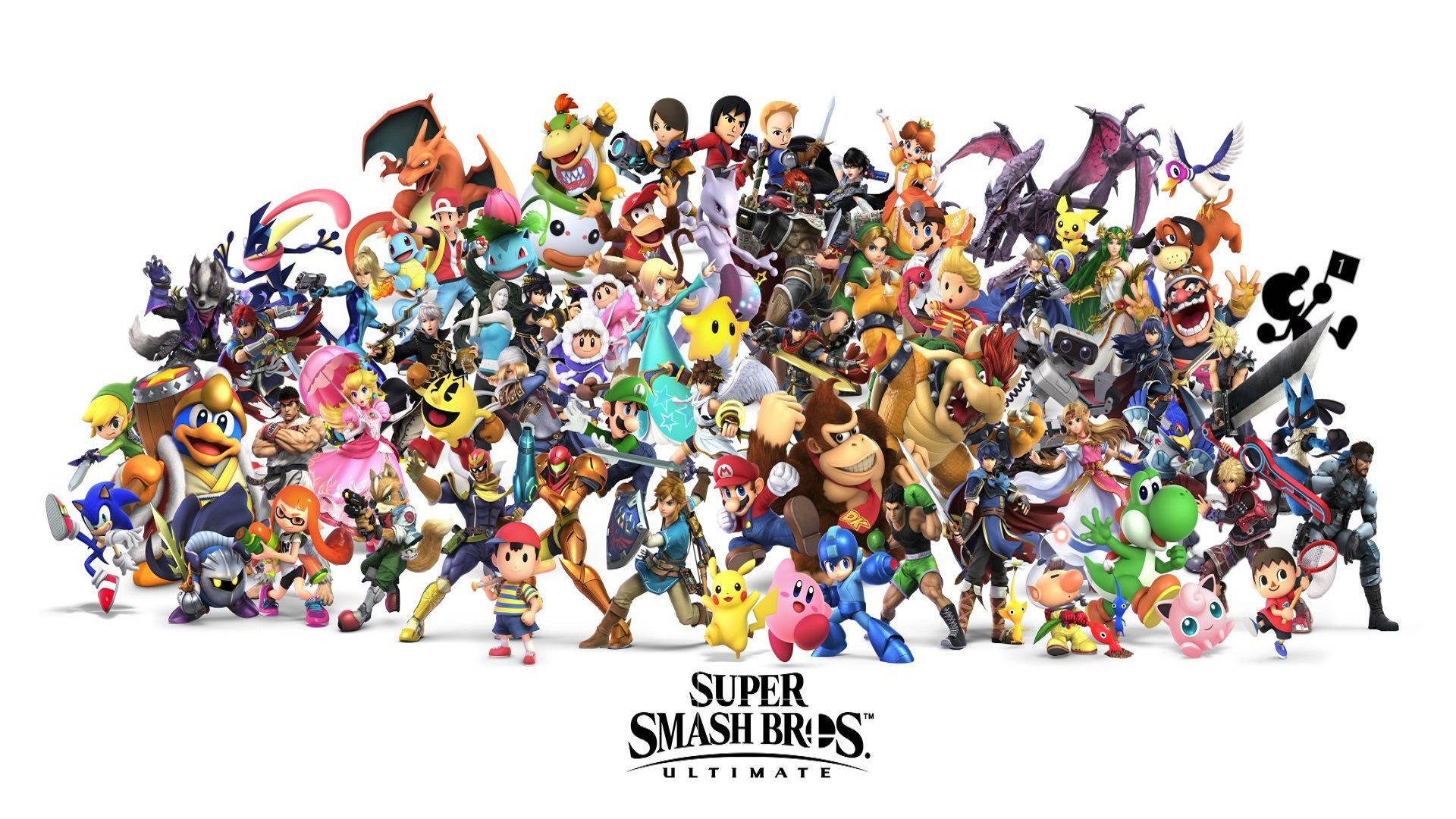Super Smash Bros Ultimate, Smash Bros Ultimate, iconic video game characters, Full HD Desktop Wallpaper