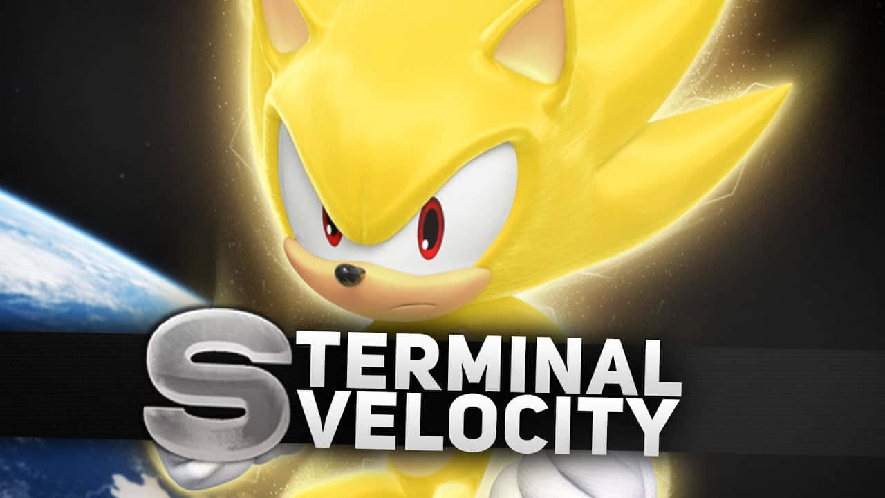 Super Sonic, Golden, cosmic backdrop, HD Desktop Wallpaper