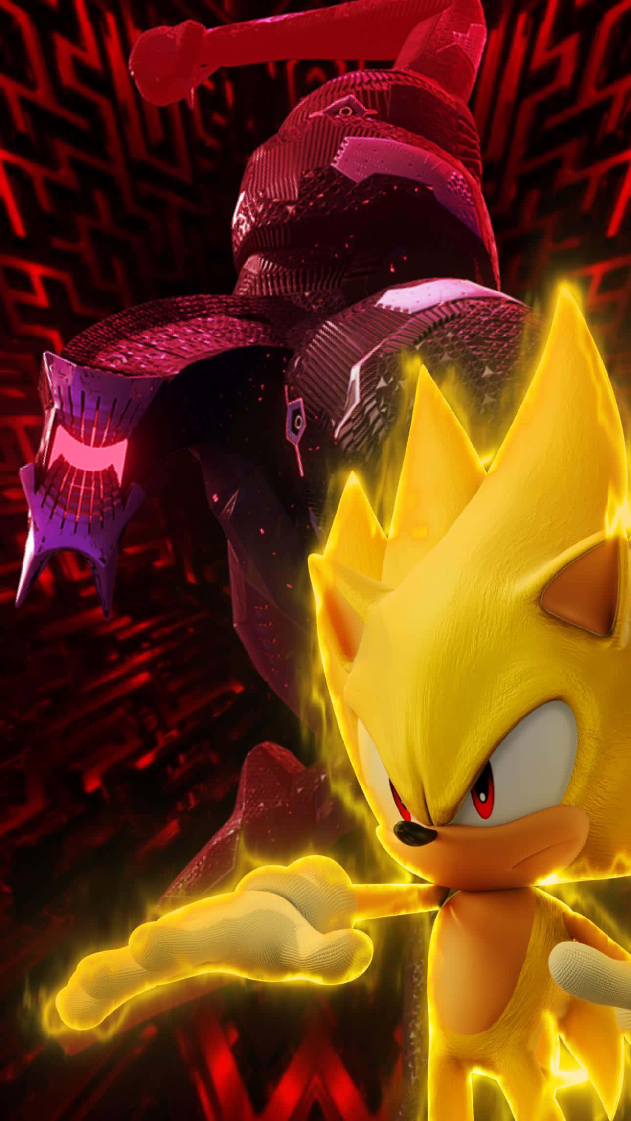 Super Sonic, Golden Super Sonic, dark hedgehog, Full HD Phone Wallpaper