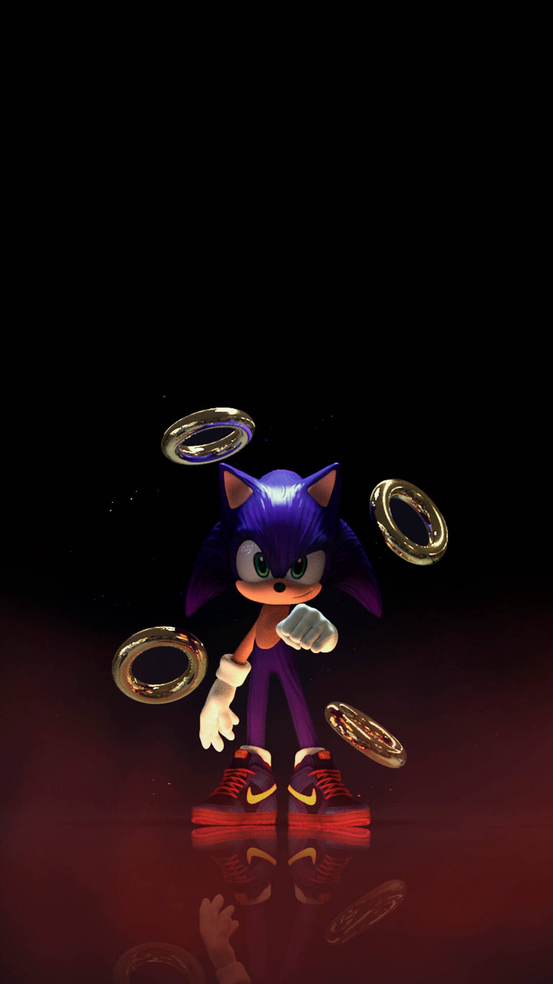 Cool Sonic, purple hedgehog, golden rings, Full HD Phone Wallpaper