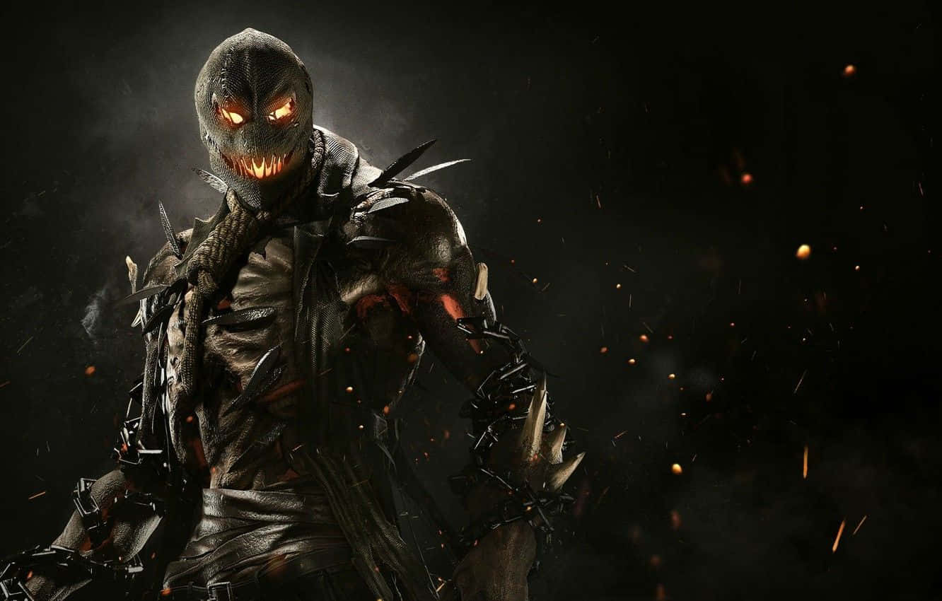 super villain, skeletal warrior, glowing orange eyes, HD Desktop Wallpaper