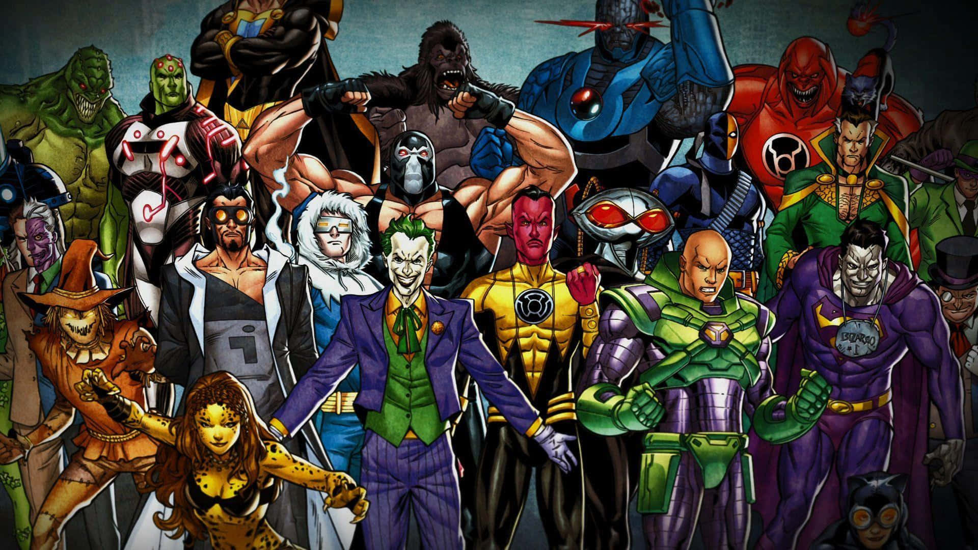 Super Villain, comic book style, collage, Full HD Desktop Wallpaper