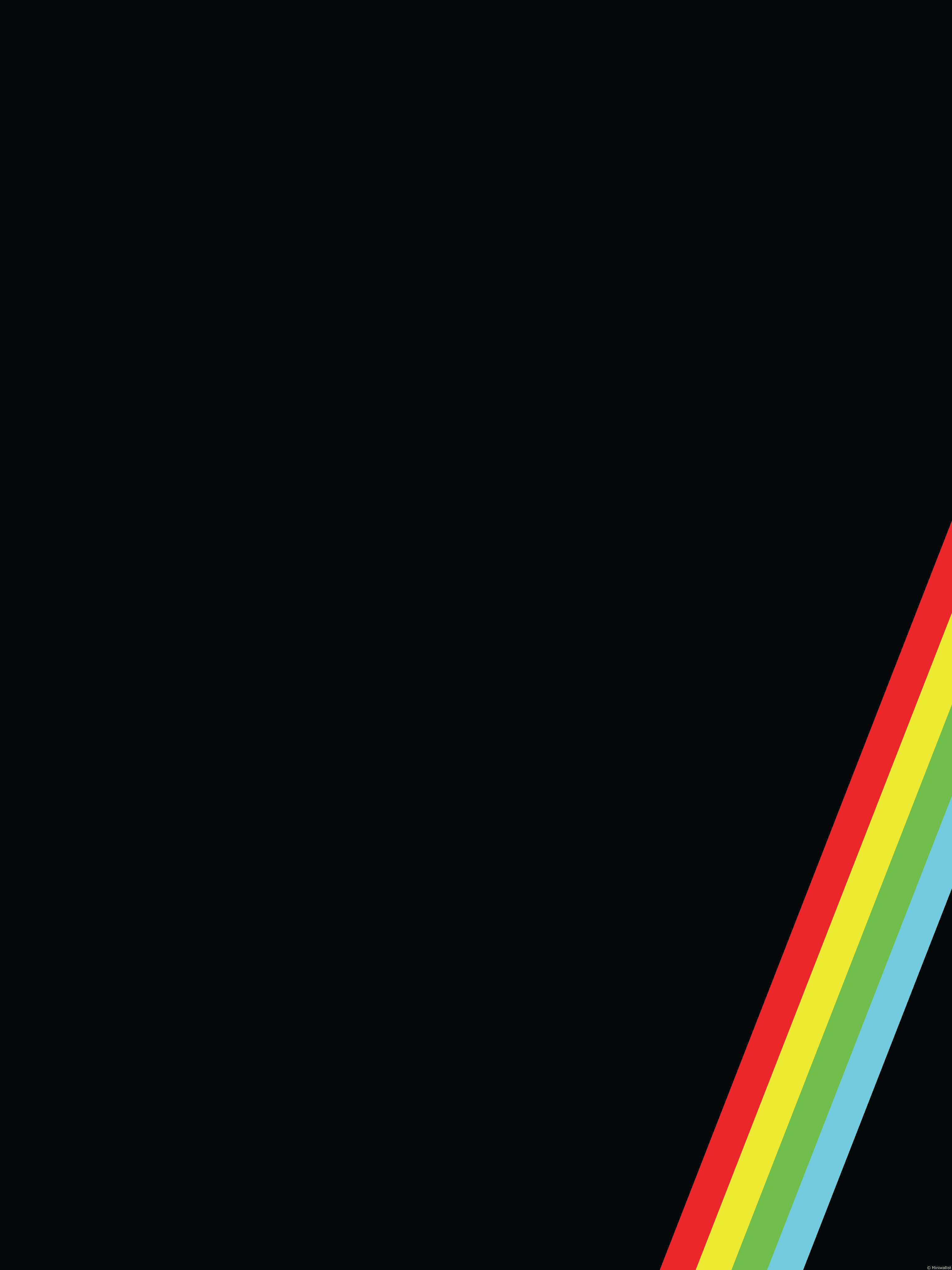 Super Amoled Rainbow, diagonal rainbow stripe, solid black background, 4K Phone Wallpaper