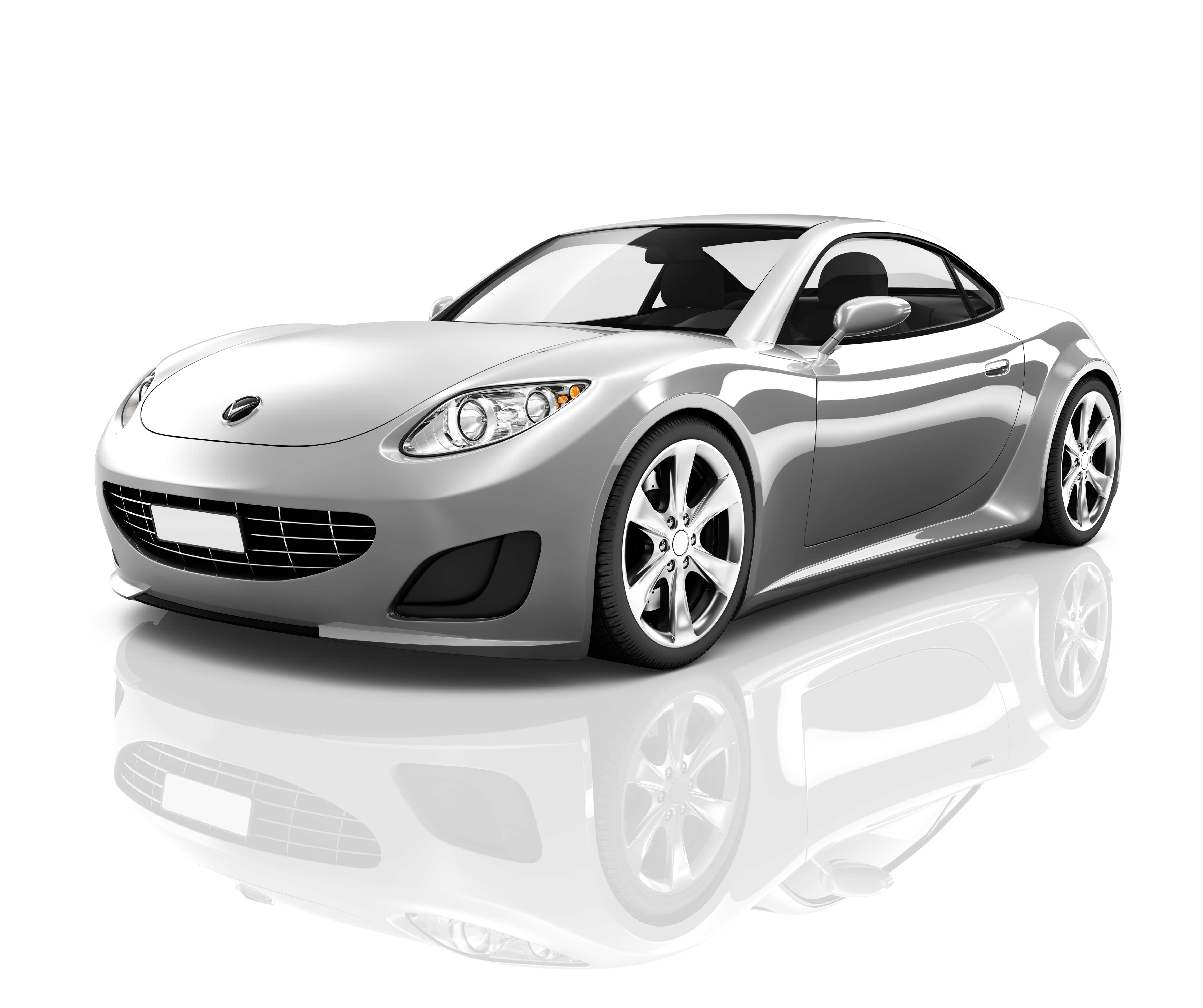 silver sports car, glossy finish, black accents, 5K Desktop Wallpaper