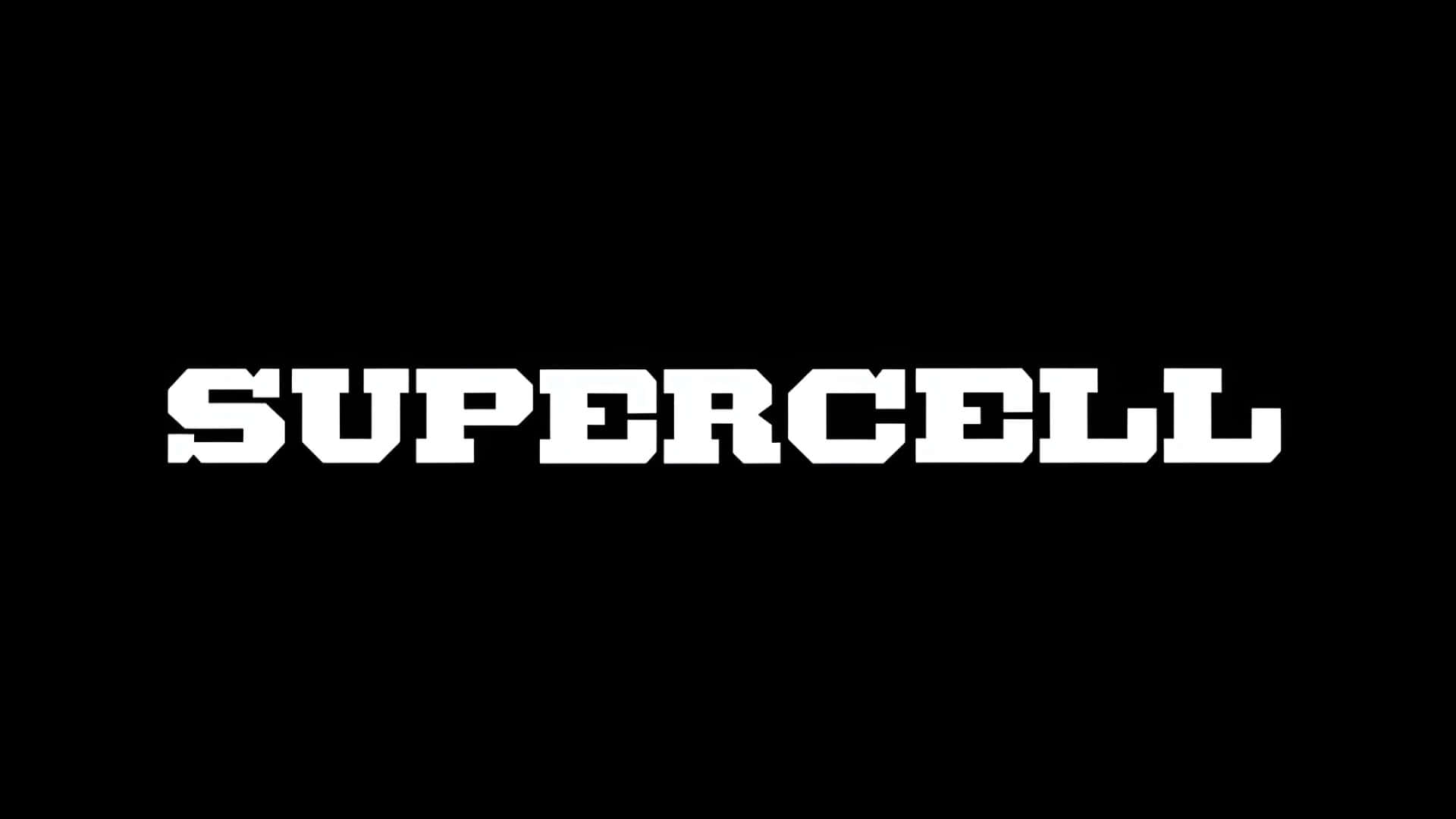 Supercell, white block letters, solid black background, Full HD Desktop Wallpaper