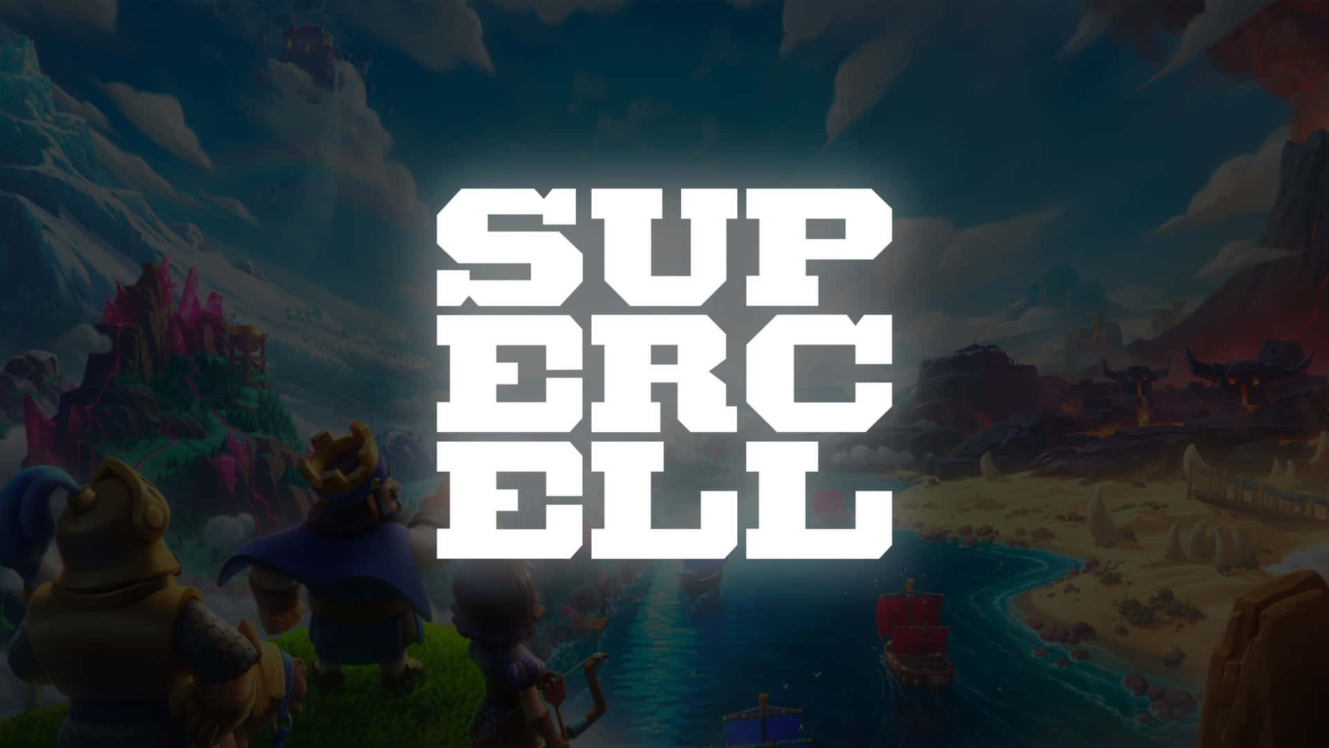 Supercell, white, fantasy landscape, Full HD Desktop Wallpaper