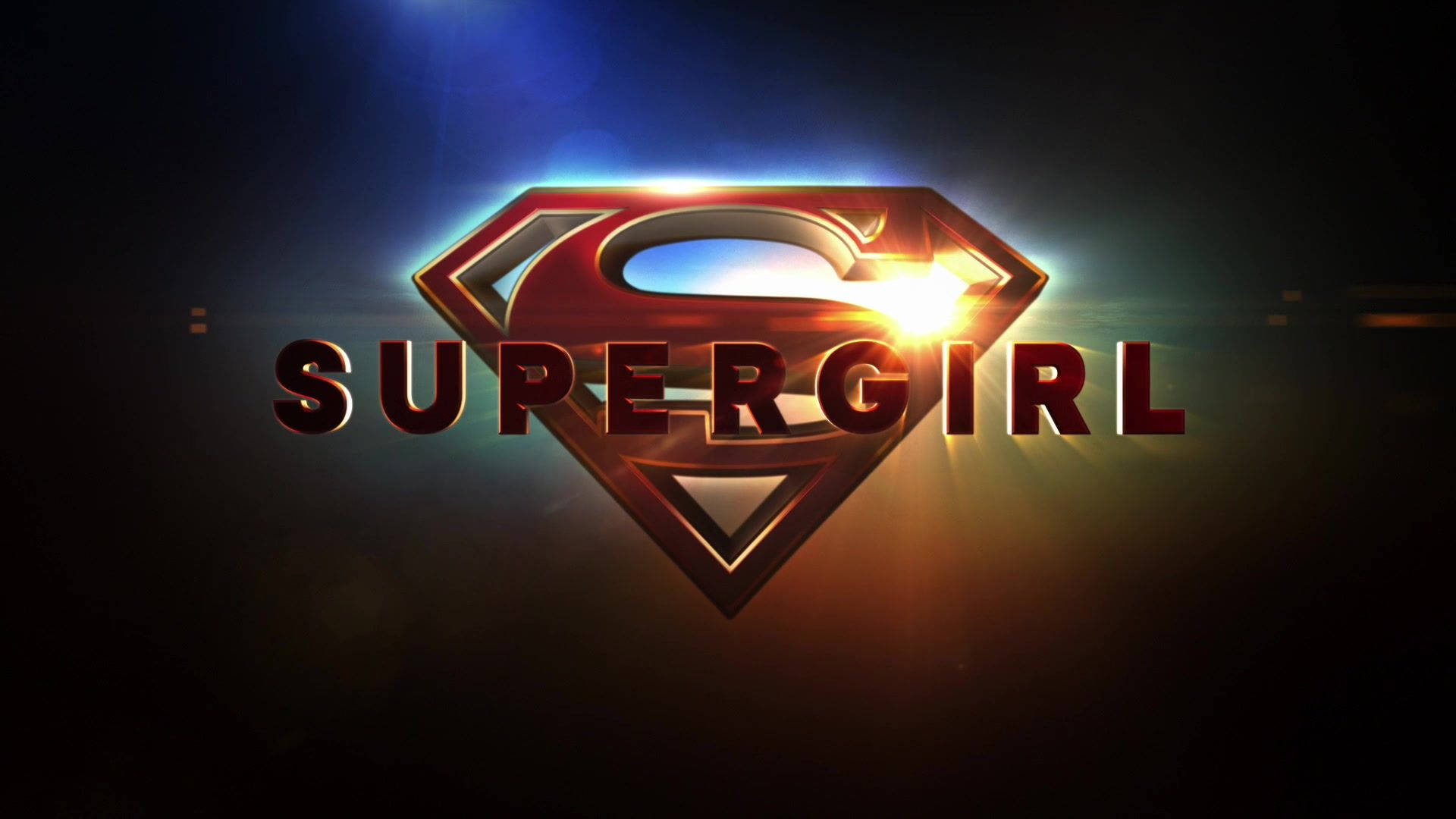 Supergirl, logo, glows, Full HD Desktop Wallpaper
