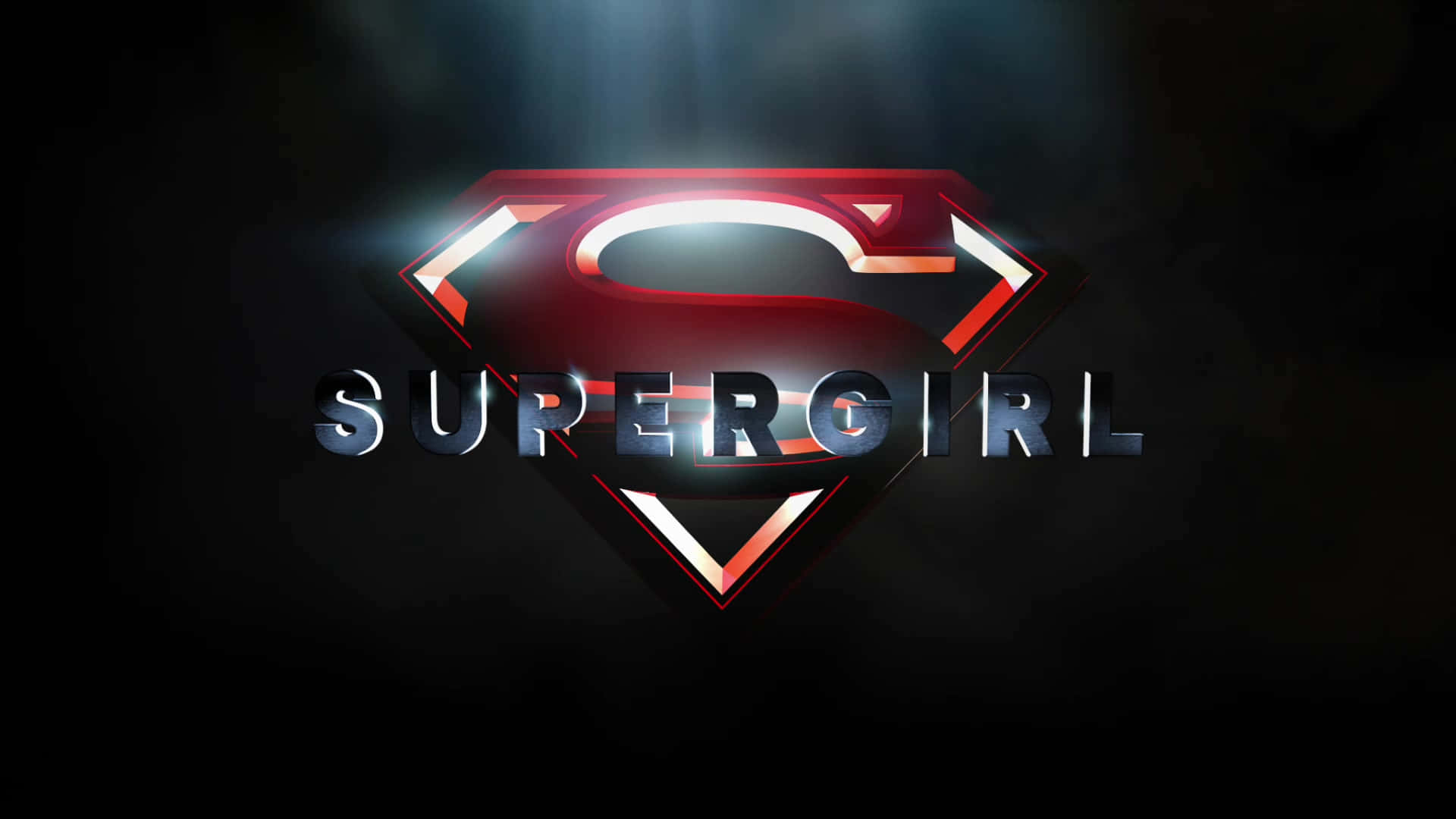 Supergirl, metallic red, silver, Full HD Desktop Wallpaper