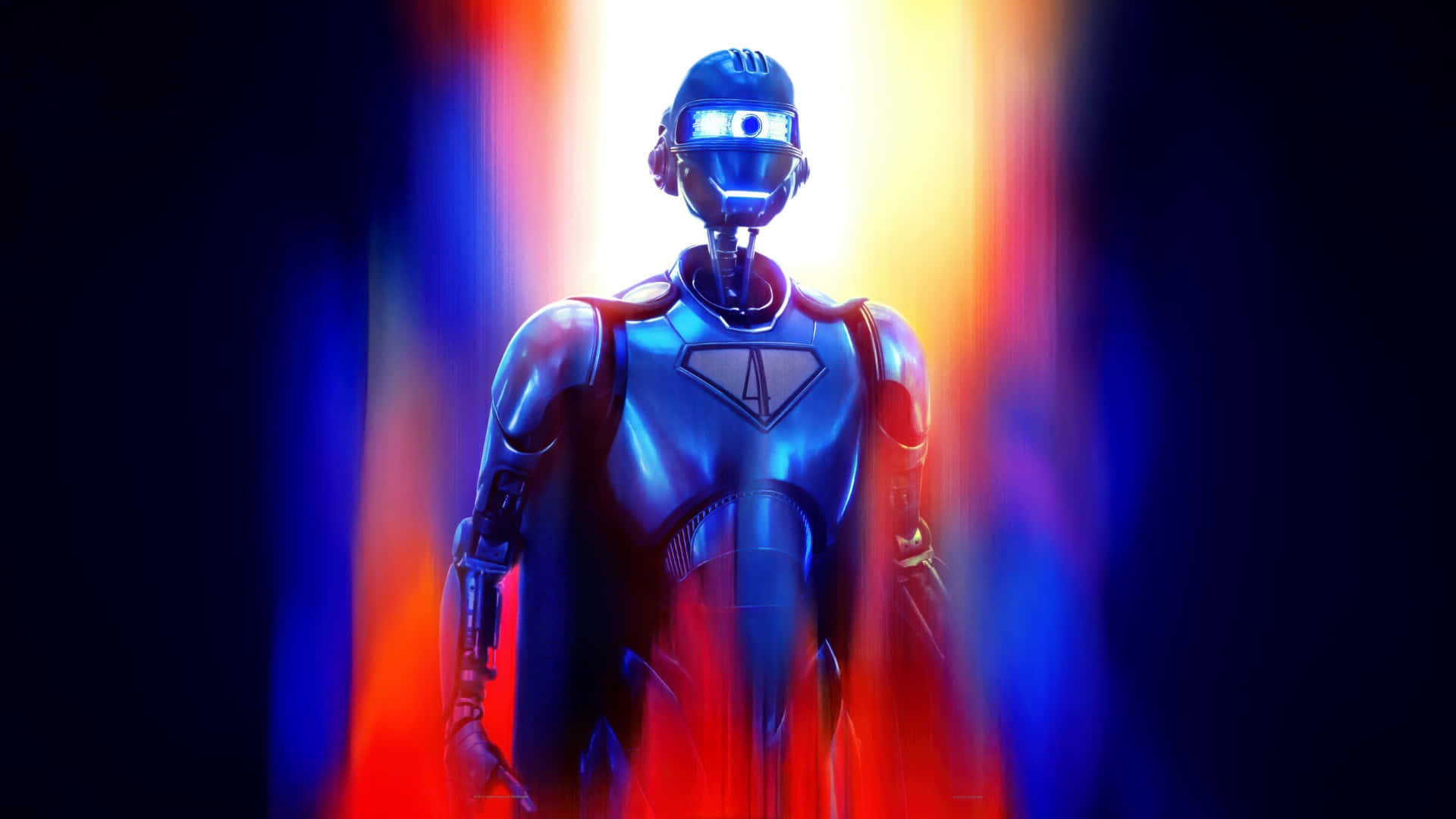 Superman 2025, robot vision, blue armored robot, Full HD Desktop Wallpaper