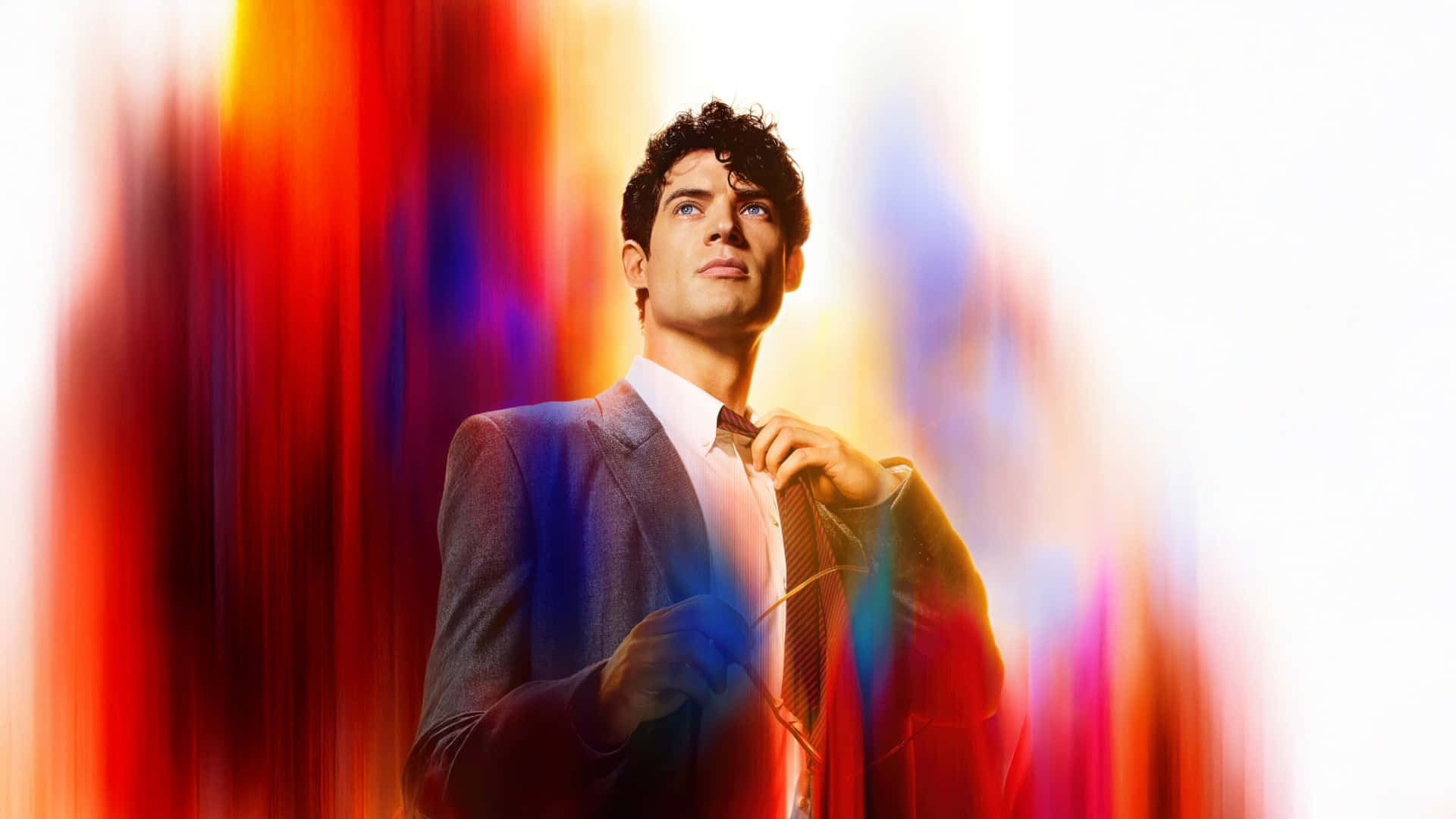 Superman 2025, red orange, blue light, Full HD Desktop Wallpaper