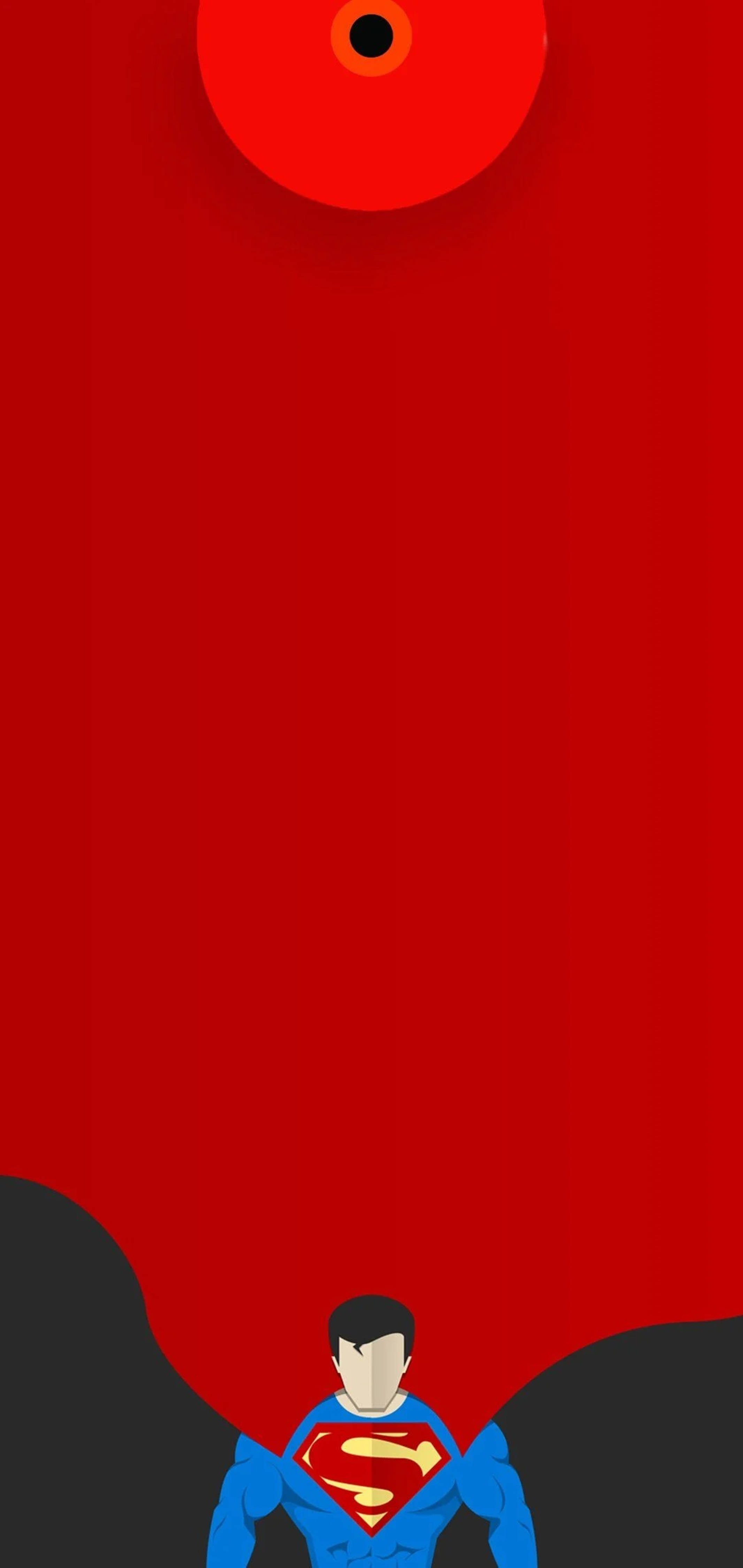 Superman, red void, floating red circle, 4K Phone Wallpaper