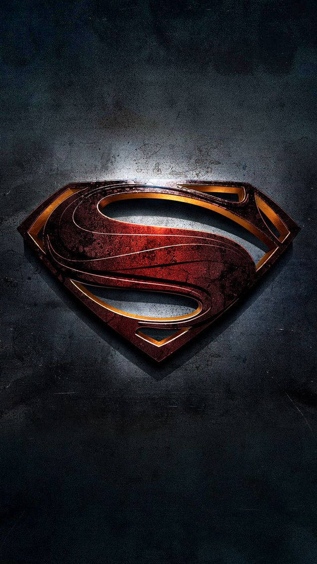 Superman, iPhone, dark textured wall, SD Phone Wallpaper