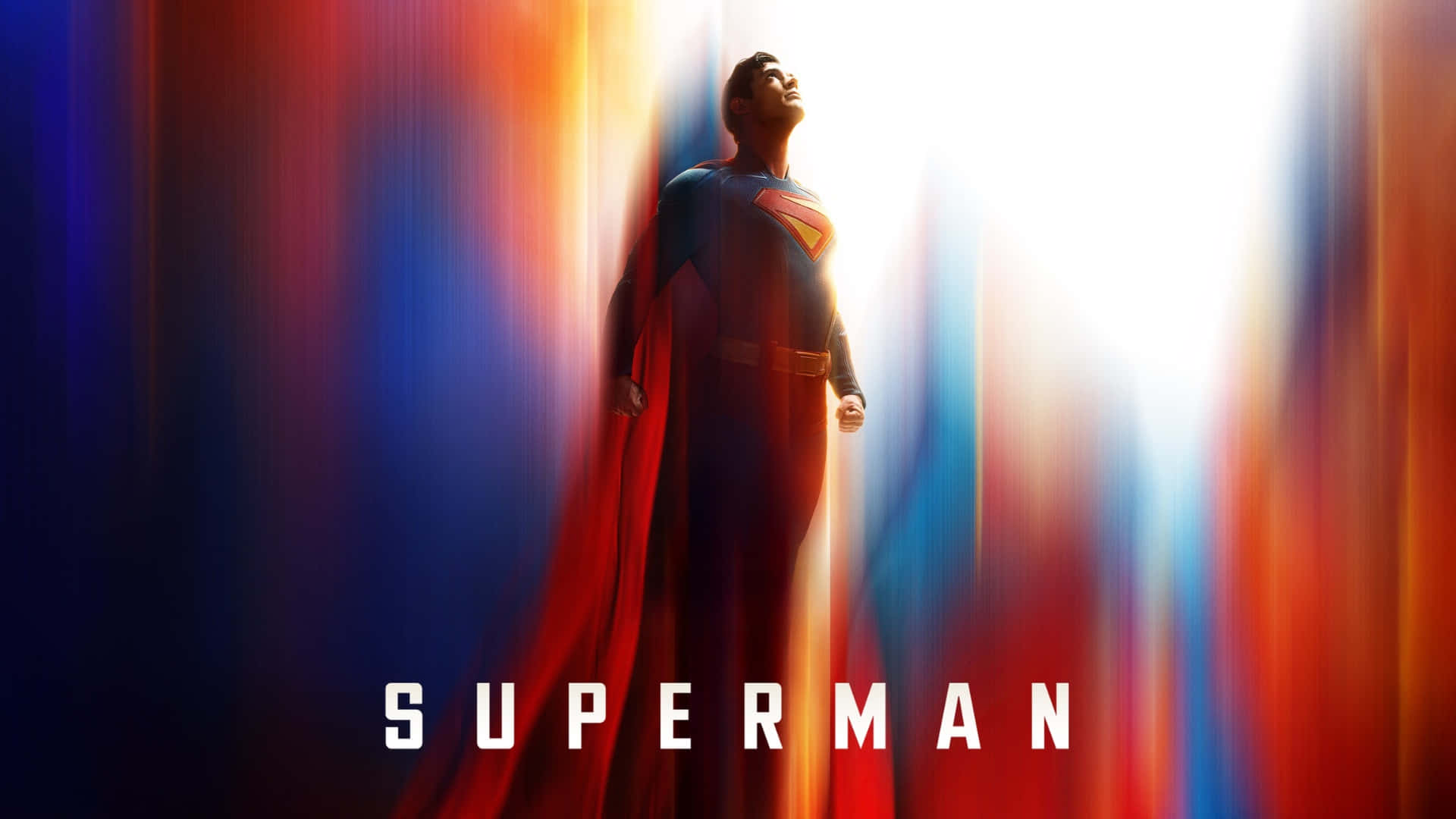 Superman 2025, iconic suit, red blue and gold light, Full HD Desktop Wallpaper