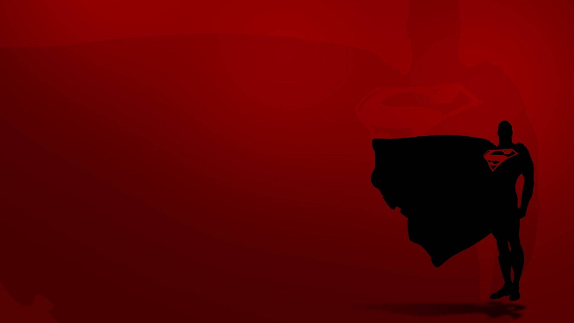 Superman, Superman logo, black silhouette, Full HD Desktop Wallpaper