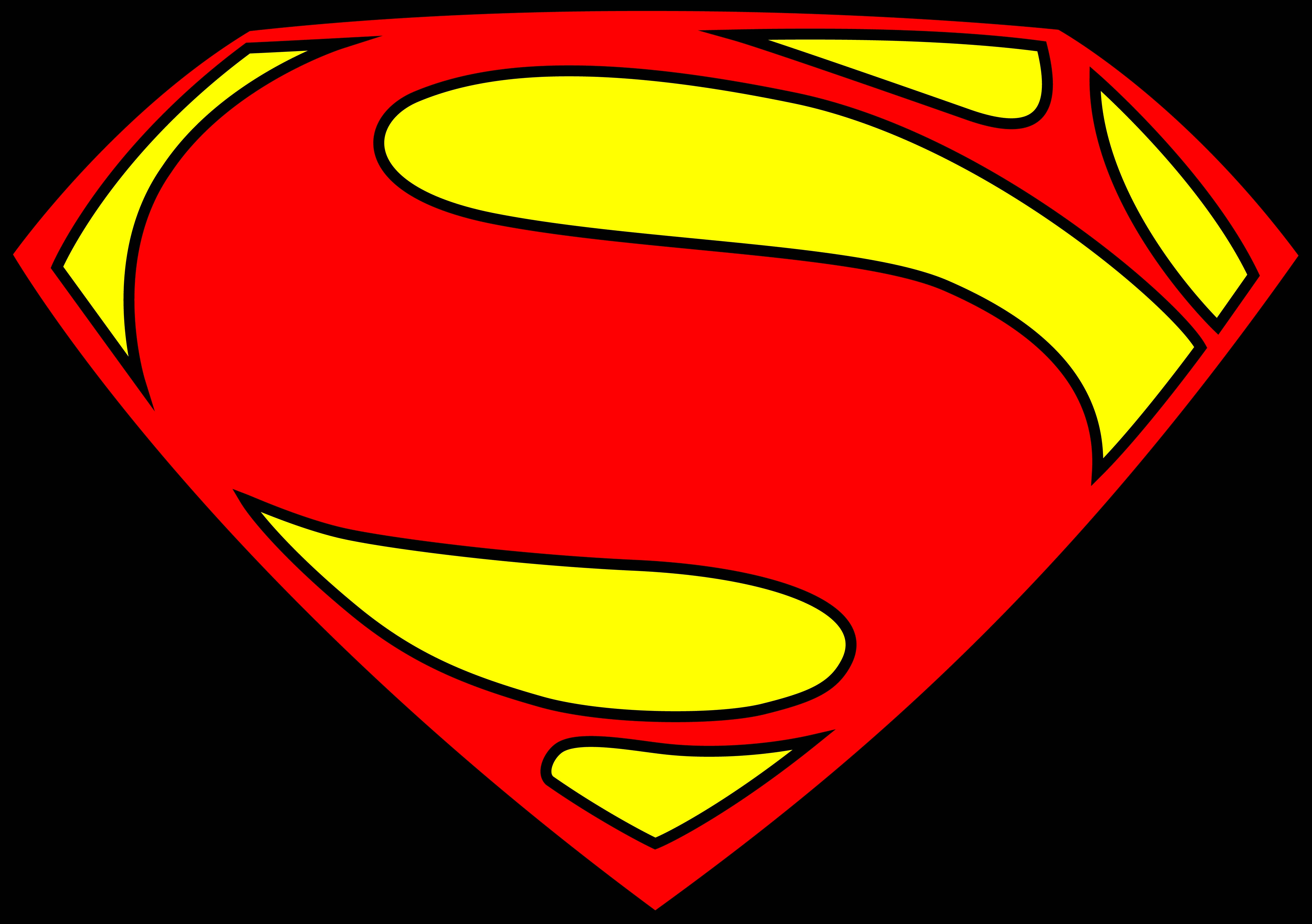Superman Logo, yellow, red, 4K Desktop Wallpaper