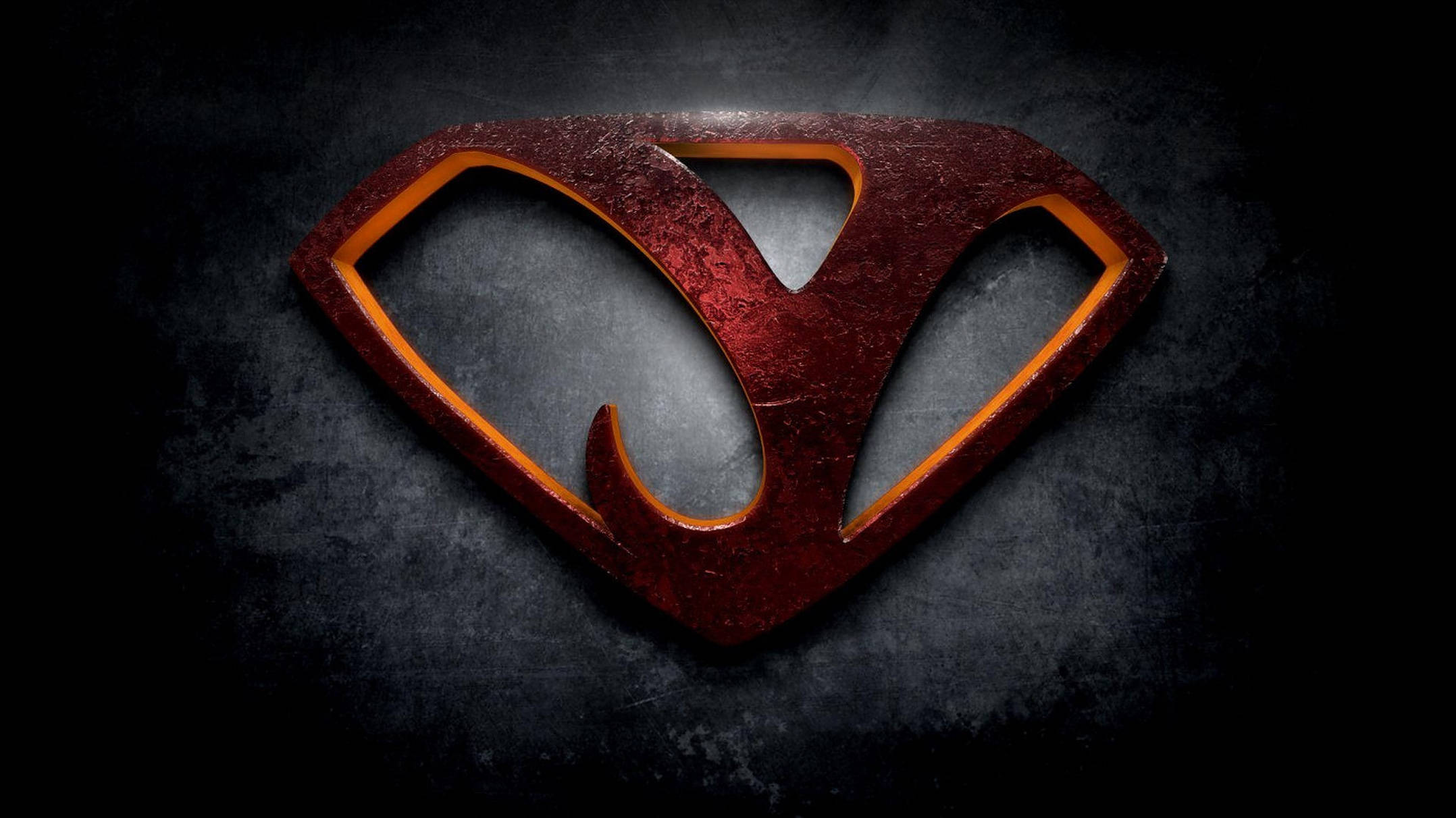 Superman Logo, red, orange, Full HD Desktop Wallpaper