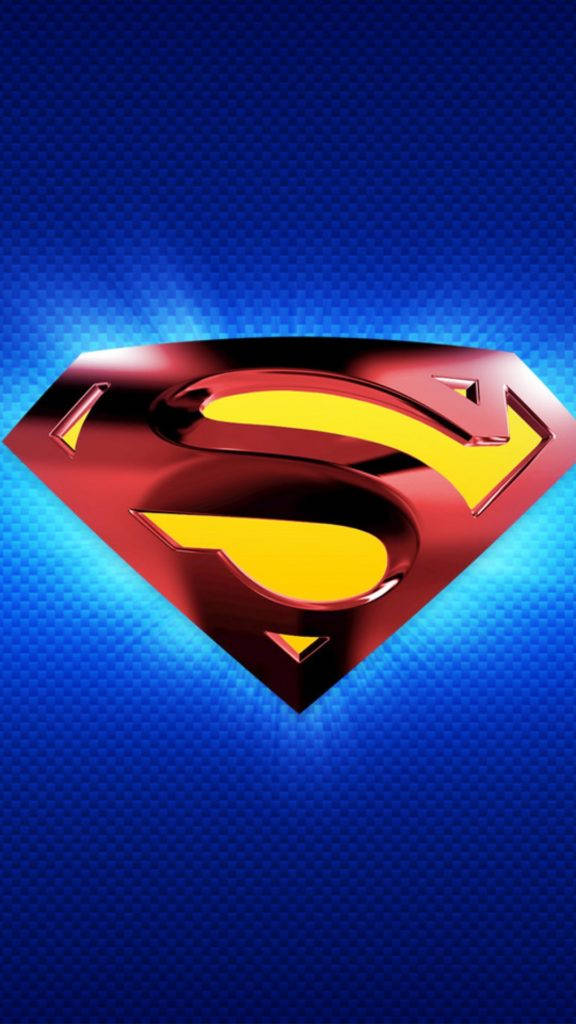 Superman Logo, red, yellow, SD Phone Wallpaper