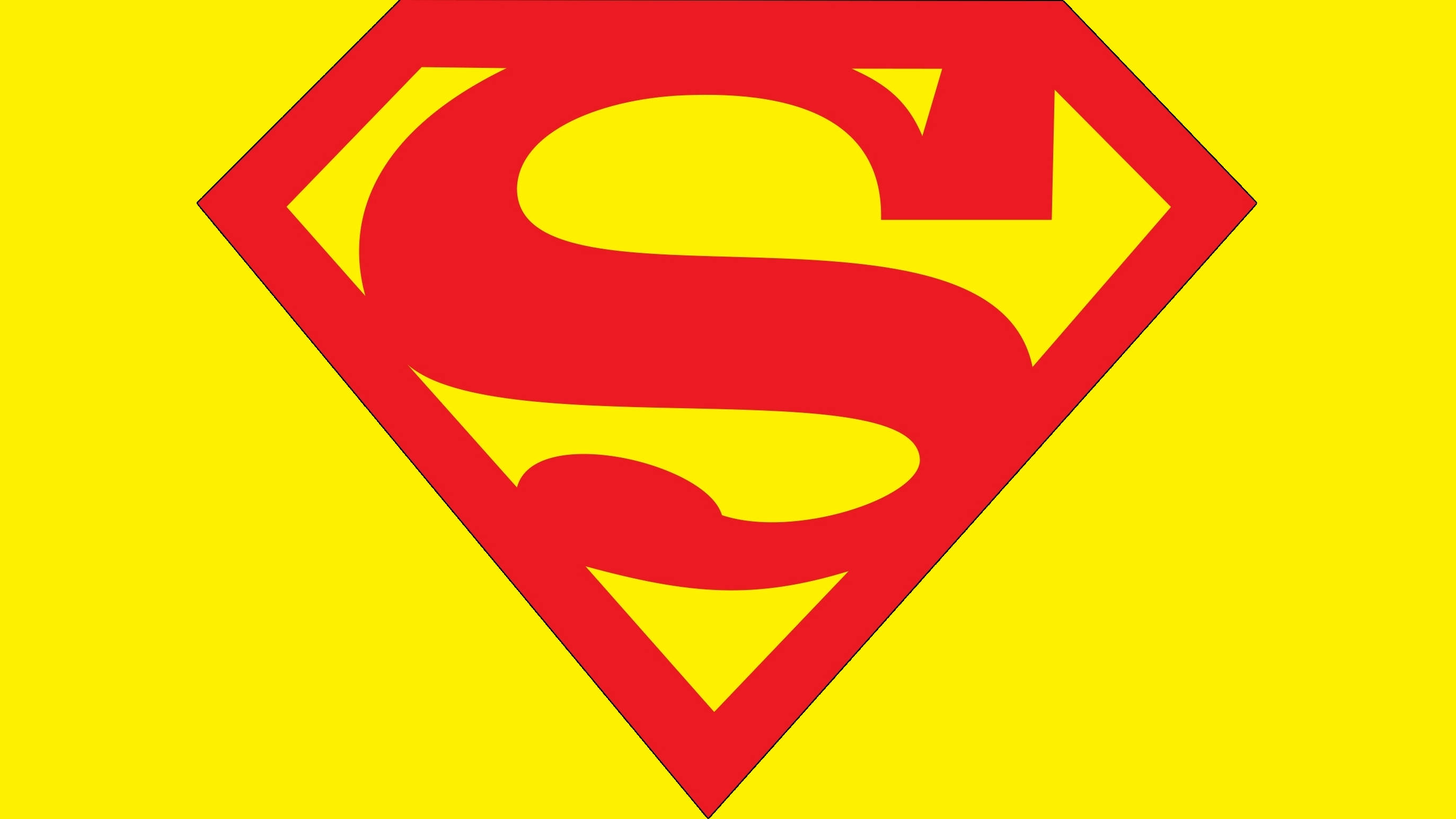 Superman Logo, red, yellow, 2K Desktop Wallpaper