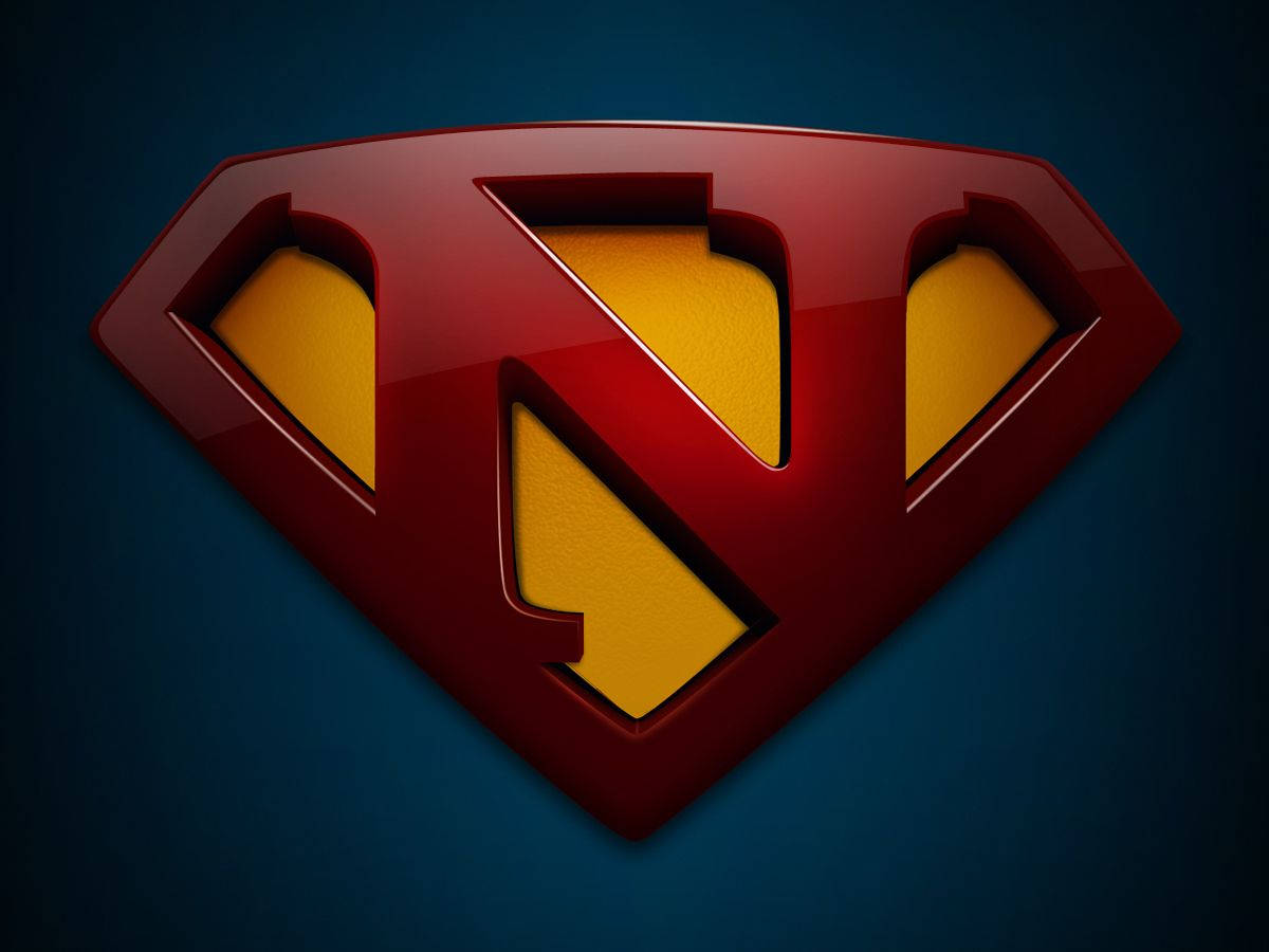 Superman Logo, glossy, red and yellow, SD Desktop Wallpaper