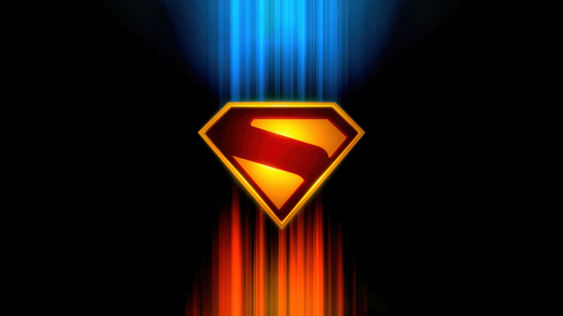 Superman 2025, Superman logo, red and yellow, Full HD Desktop Wallpaper