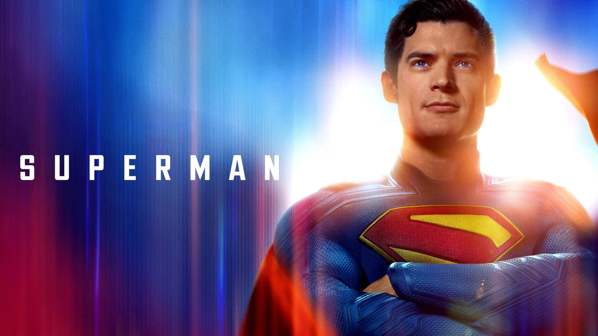 Superman 2025, blue suit, red cape, Full HD Desktop Wallpaper