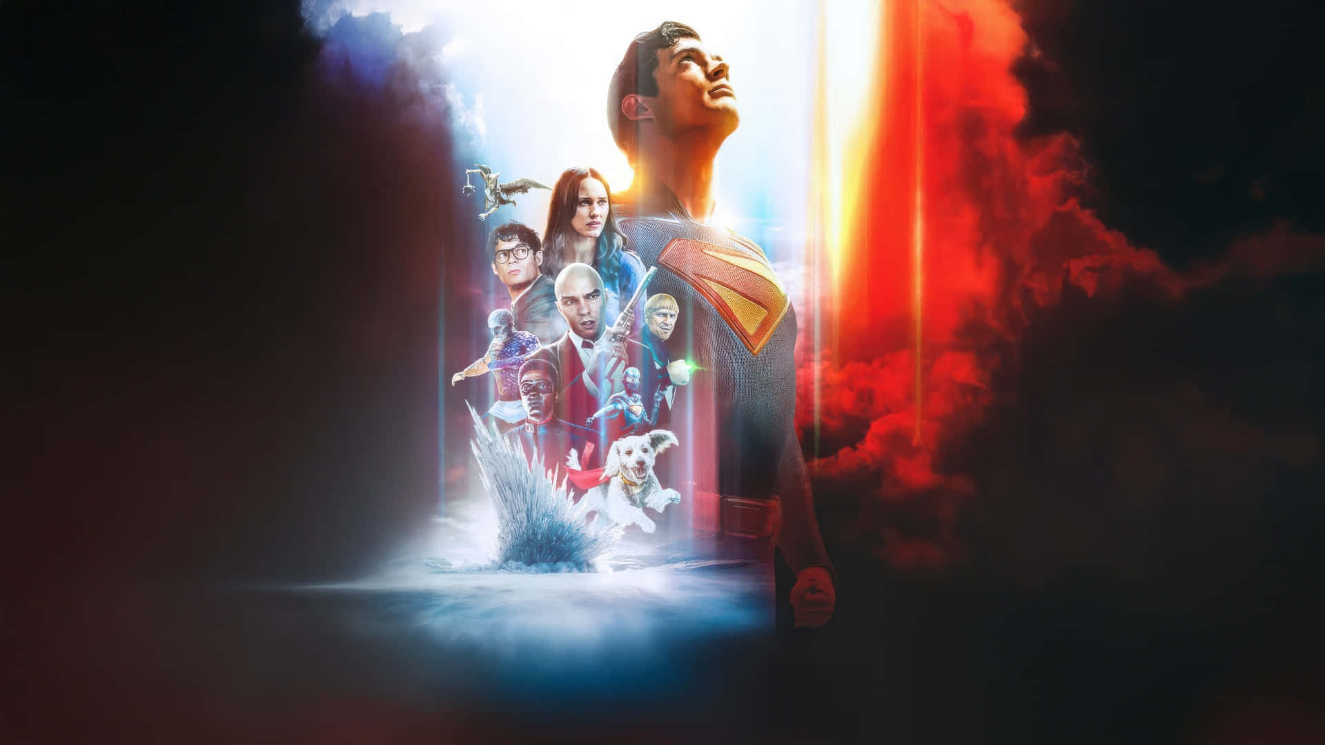 Superman 2025, movie poster, glowing portal, Full HD Desktop Wallpaper