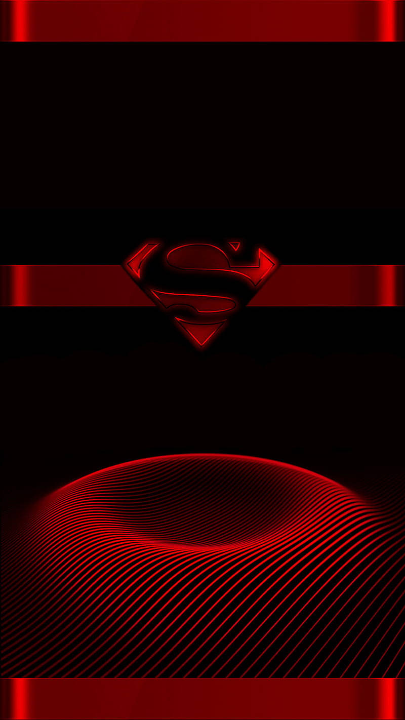 Superman Symbol, iPhone, red, HD Phone Wallpaper