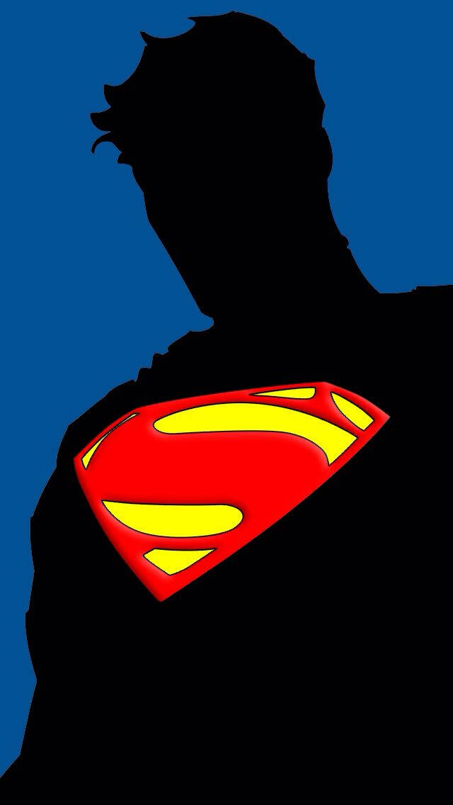 Superman symbol, iPhone, red and yellow S-shield, SD Phone Wallpaper