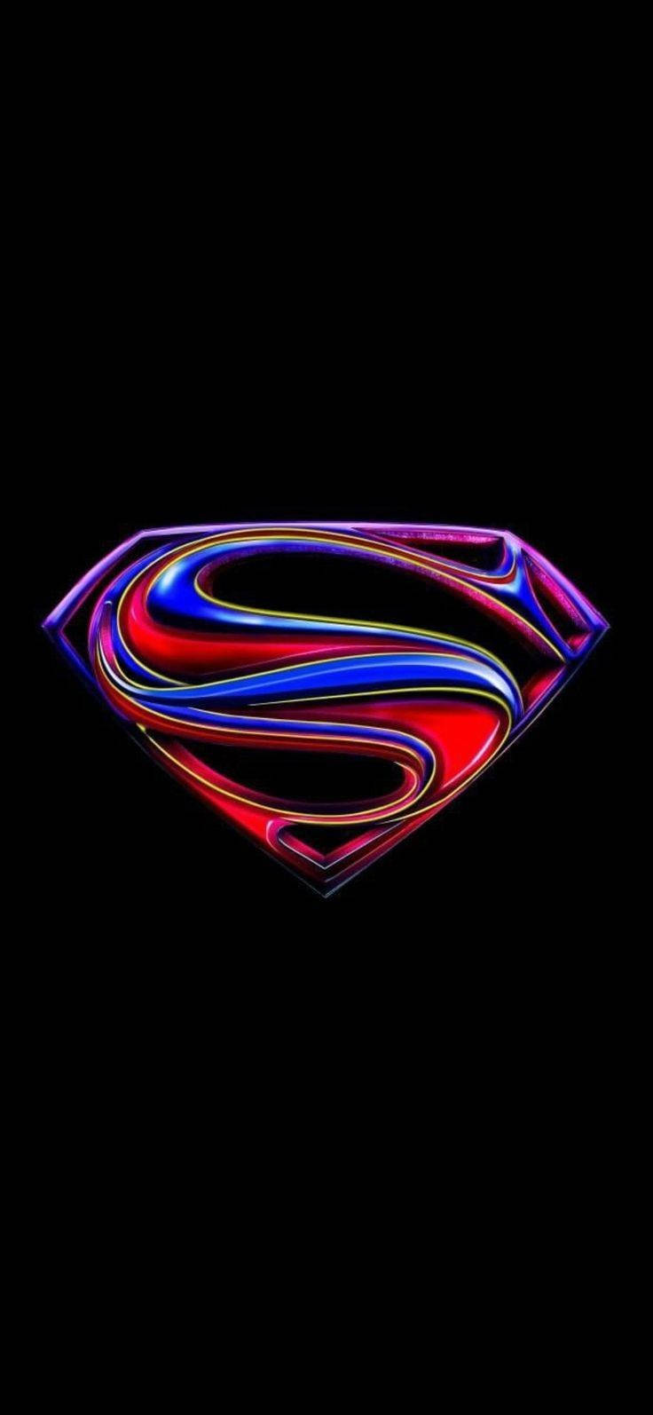 Superman Symbol, iPhone, colorful metallic, HD Phone Wallpaper