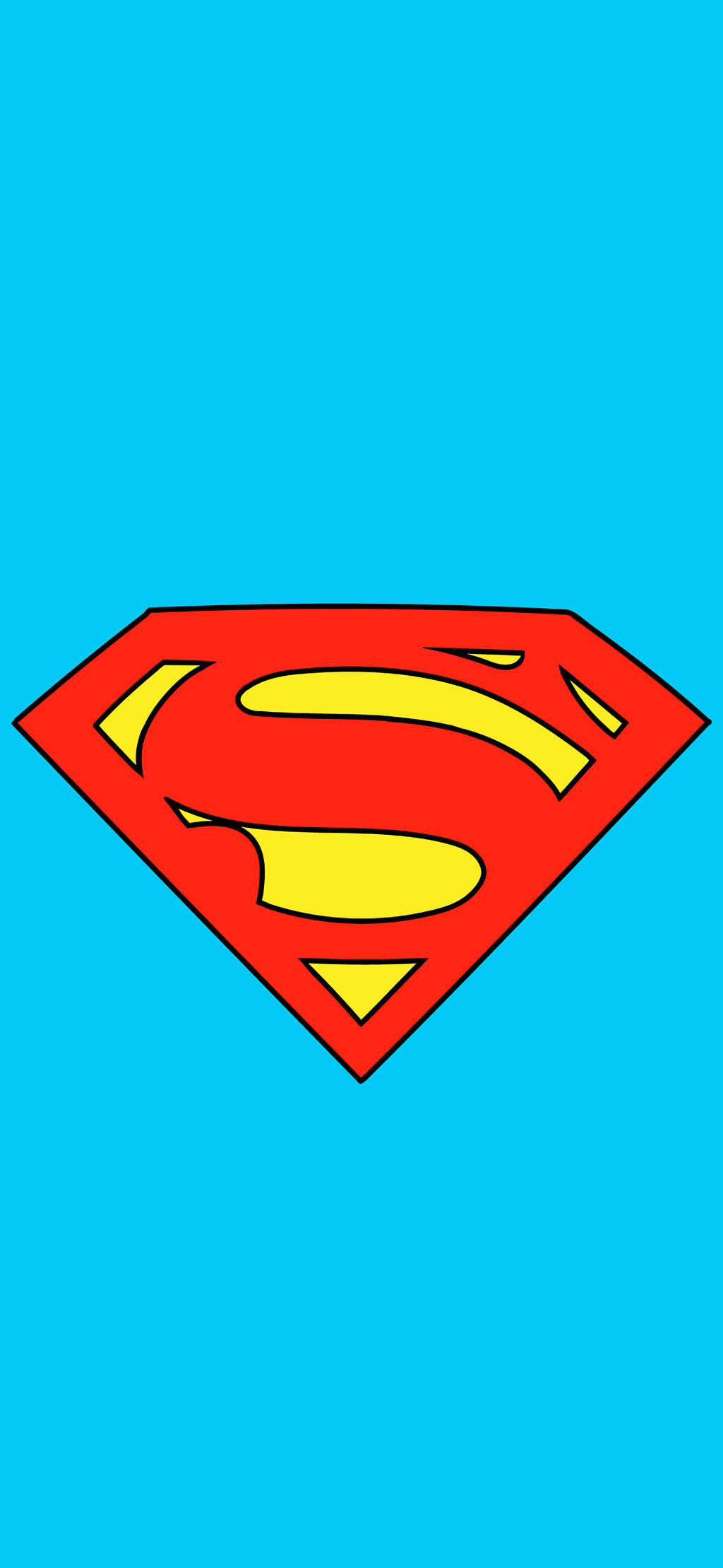 Superman Symbol, iPhone, bold red, Full HD Phone Wallpaper