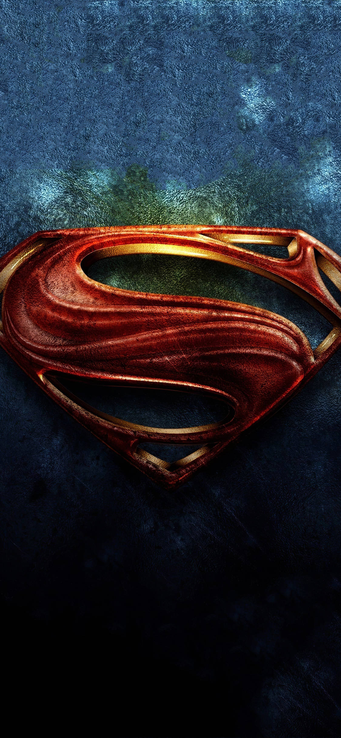 Superman Symbol, iPhone, metallic red, Full HD Phone Wallpaper