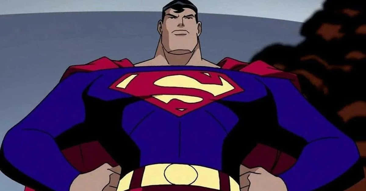 Superman The Animated Series, blue suit, red cape, SD Desktop Wallpaper