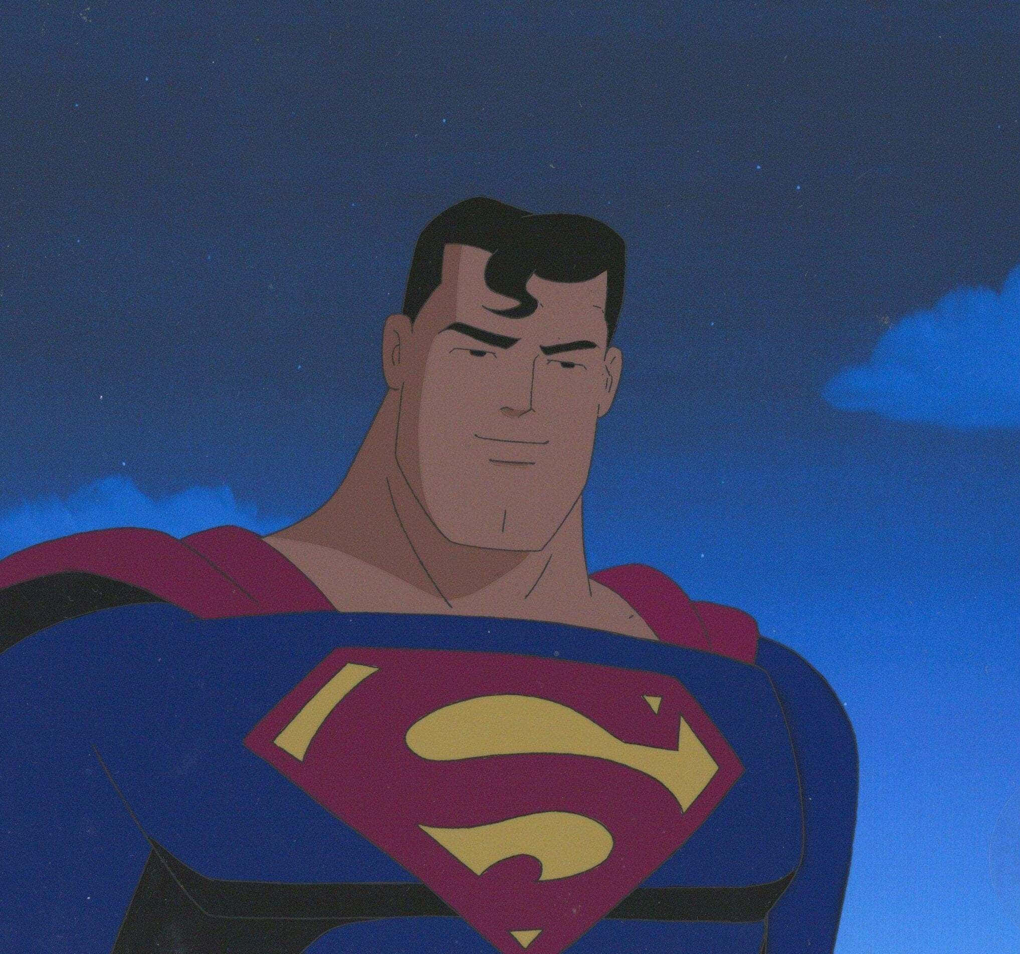 Superman, Superman: The Animated Series, starry night sky, Full HD Desktop Wallpaper