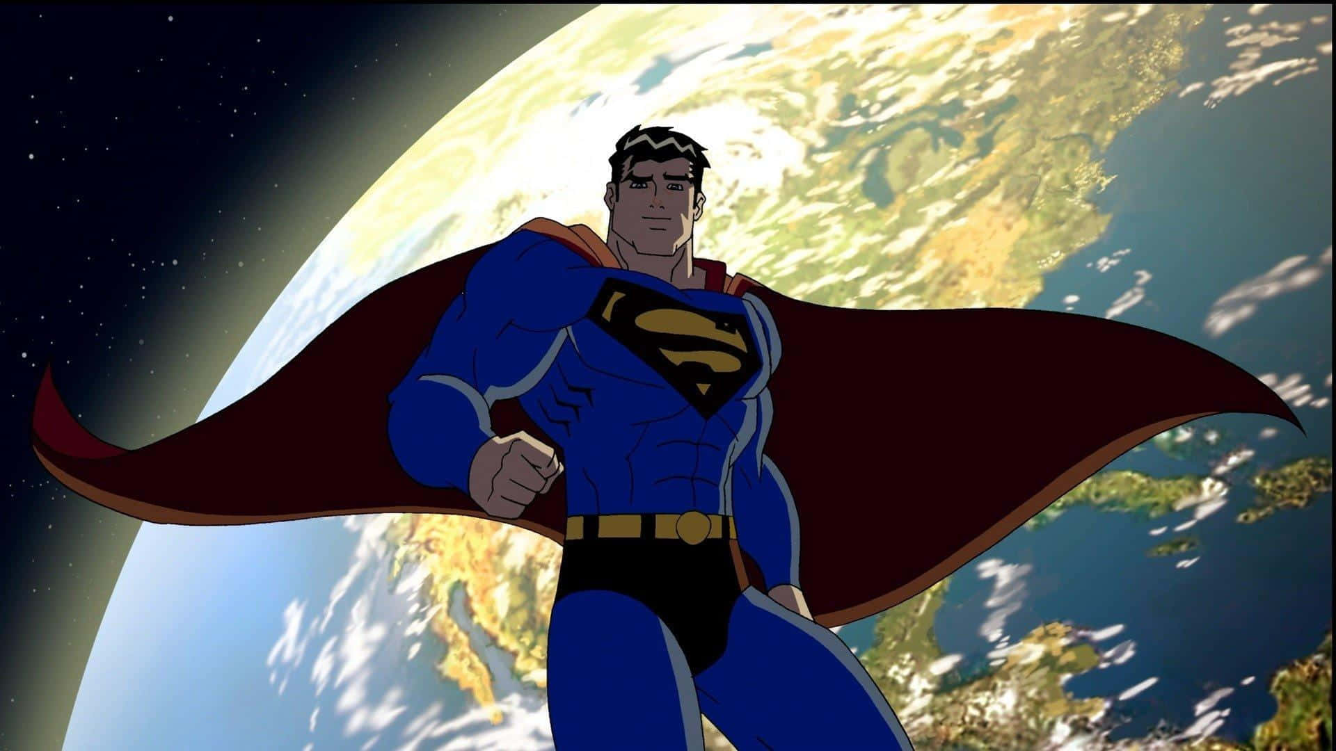 Superman The Animated Series, Earth, space, Full HD Desktop Wallpaper