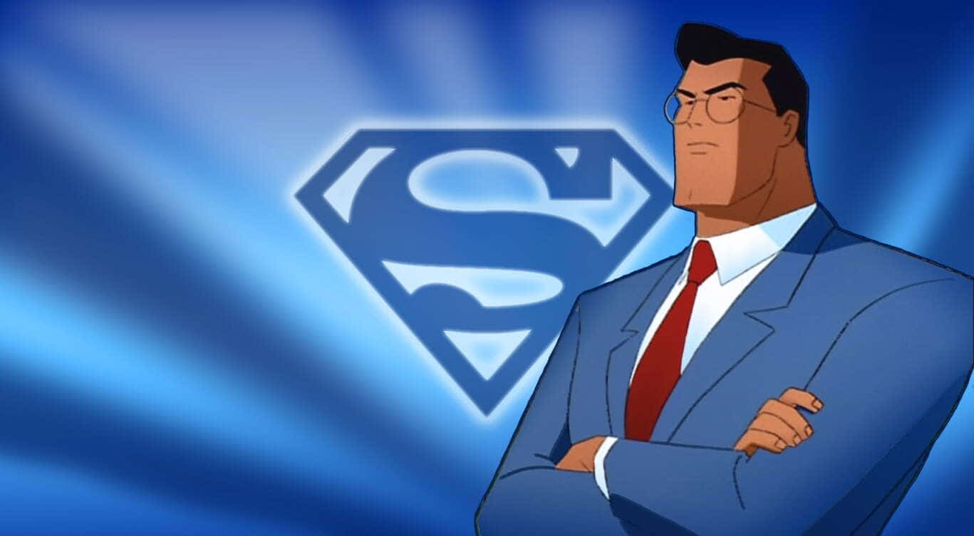 Superman The Animated Series, blue suit, red tie, HD Desktop Wallpaper