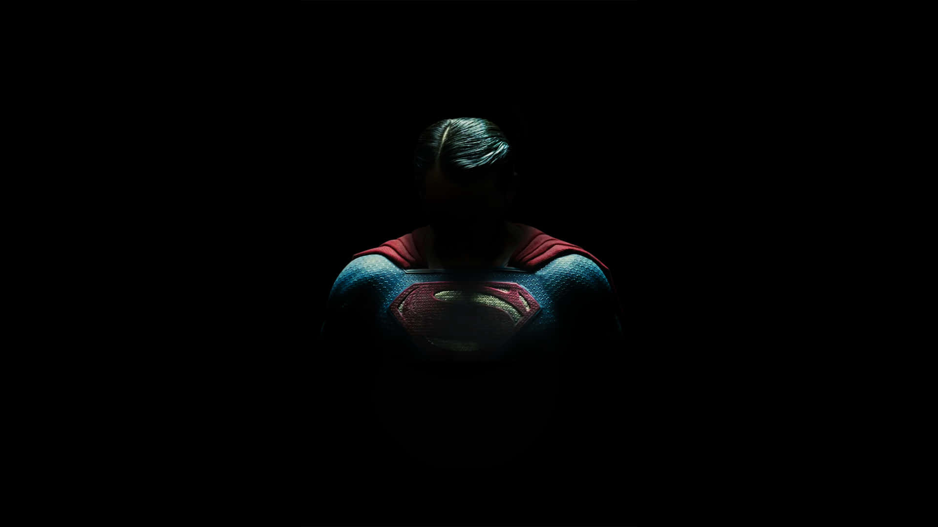Superman, silhouette, chest emblem, Full HD Desktop Wallpaper