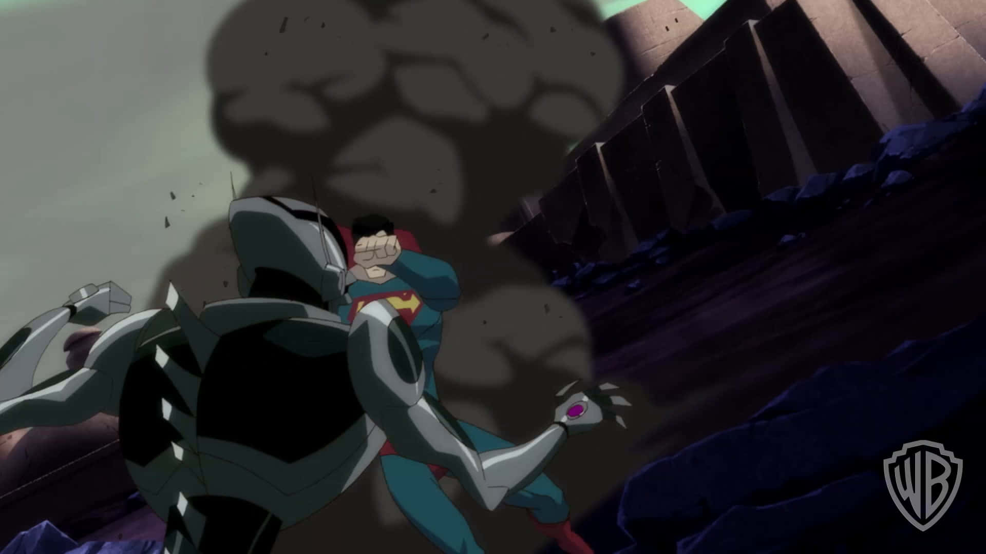 Superman Unbound, crumbling stone ruins, stormy sky, Full HD Desktop Wallpaper