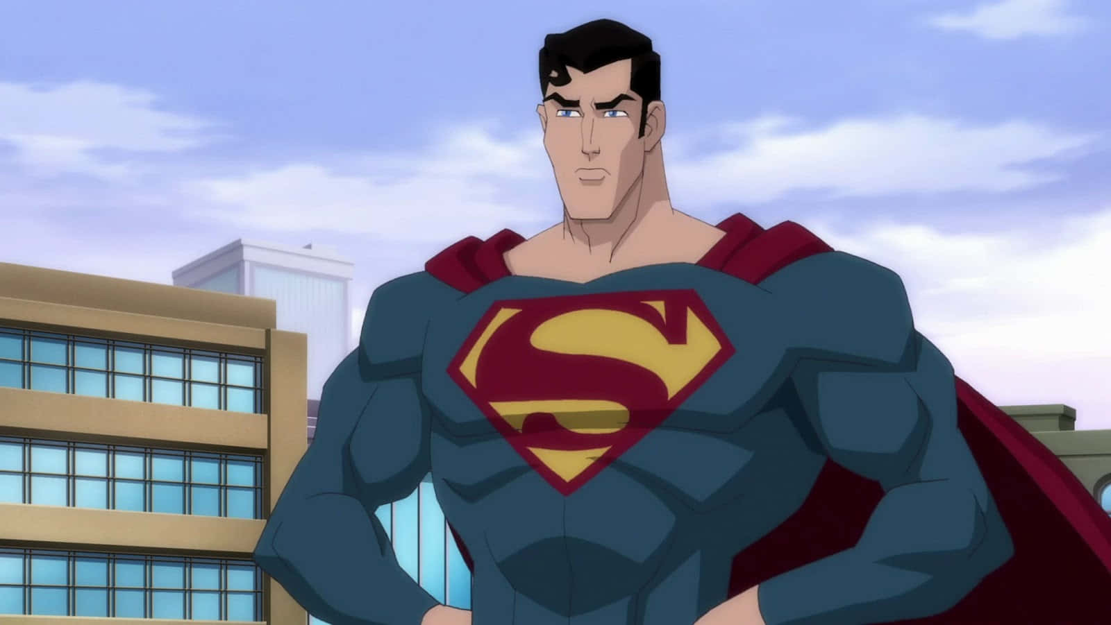 Superman Unbound, blue suit, red cape, HD Desktop Wallpaper